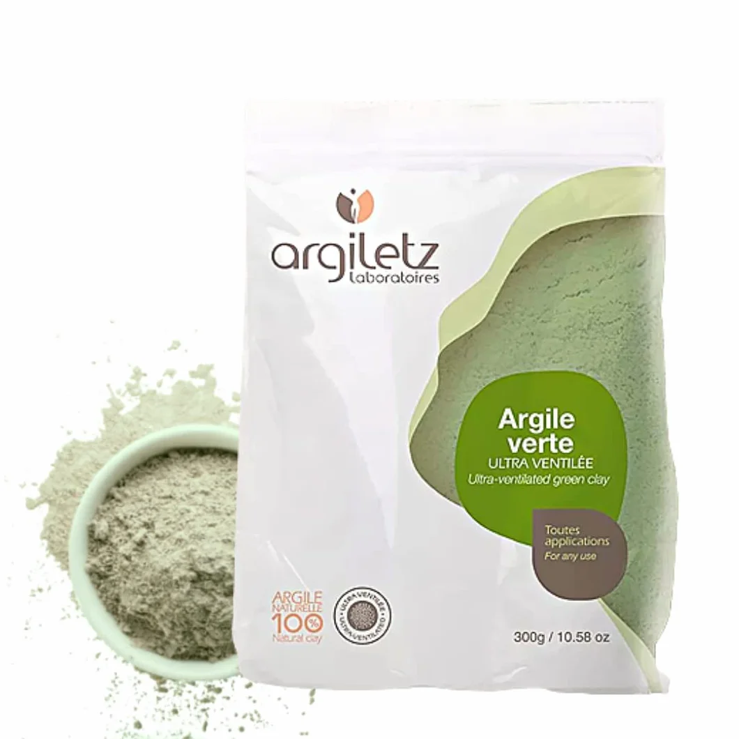 Argiletz Argile Verte en poudre ultra-ventilée - Sachet 300g
