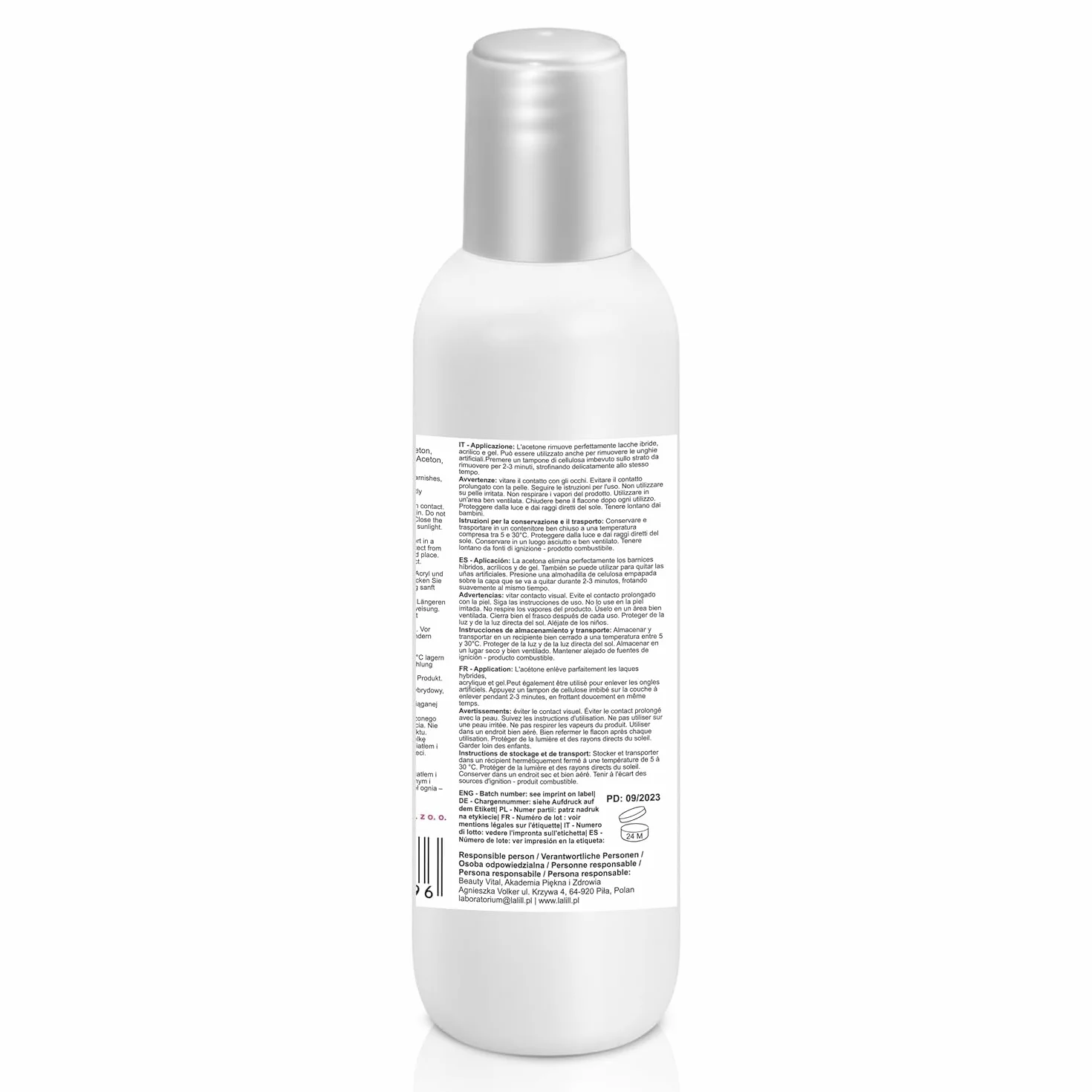 Set Cleaner Ongles Dégraissant 100 ml + Dissolvant à L'acétone 100 ml - Gel Polish Remover - Acétone UV