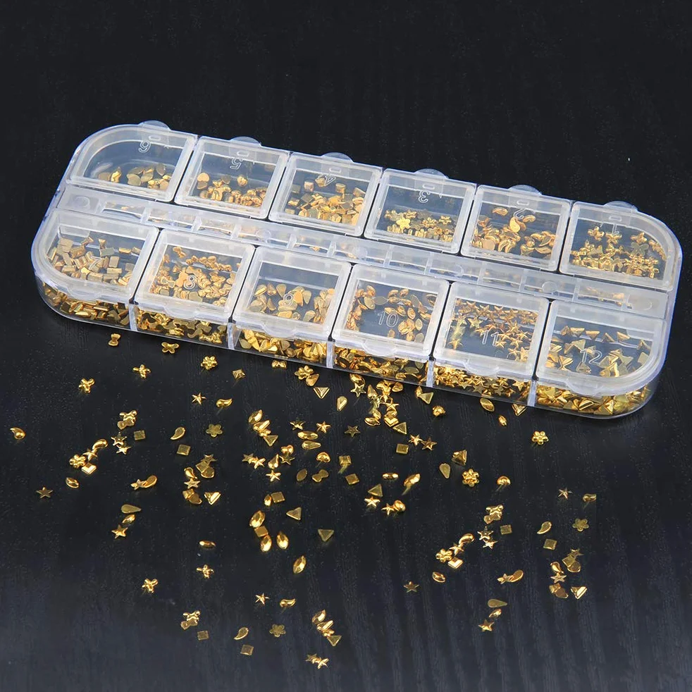 FOCCTS Kit Manucure Nail Art Strass Ongles 4 Boîtes Strass 4 Stylos Vernis 1 Pince à Épiler Décoration 3D