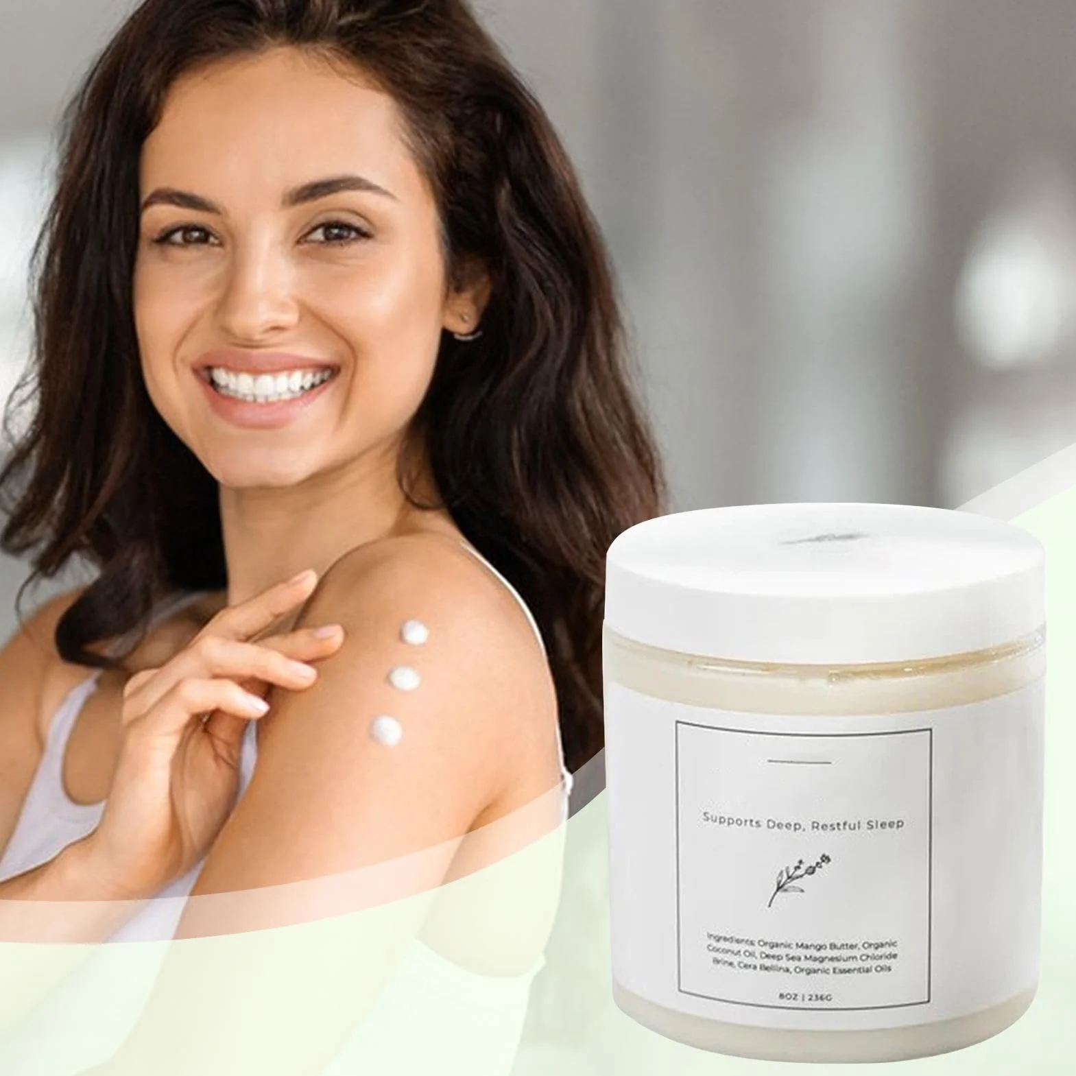 Crème au magnésium pour les soins de la peau, baume nourrissant pour le corps, crème naturelle pour peau sèche, beurre hydratant pour le corps, 114 g avec 3 ans de durée de vie