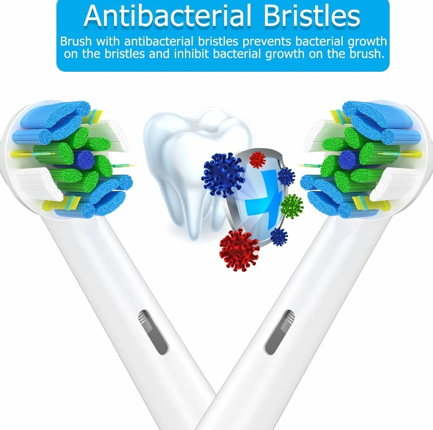 Brossette Compatible Braun Oral-b Têtes de Rechange Brosse à Dents Electrique Precision Floss Cross Sensitive 16 Pièces