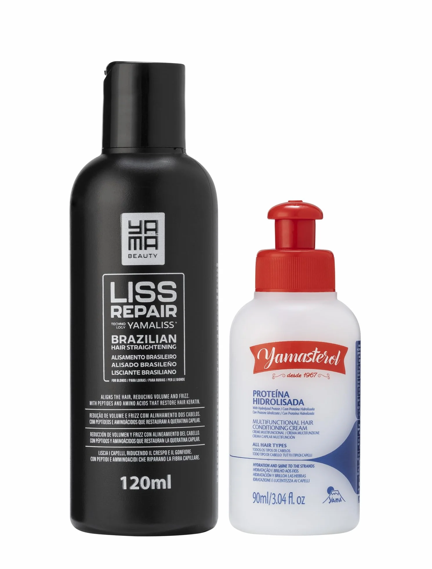 Yama Yamaliss LISS REPAIR KIT Lissage brésilien à la kératine 120 ml + 90 g pour cheveux foncés