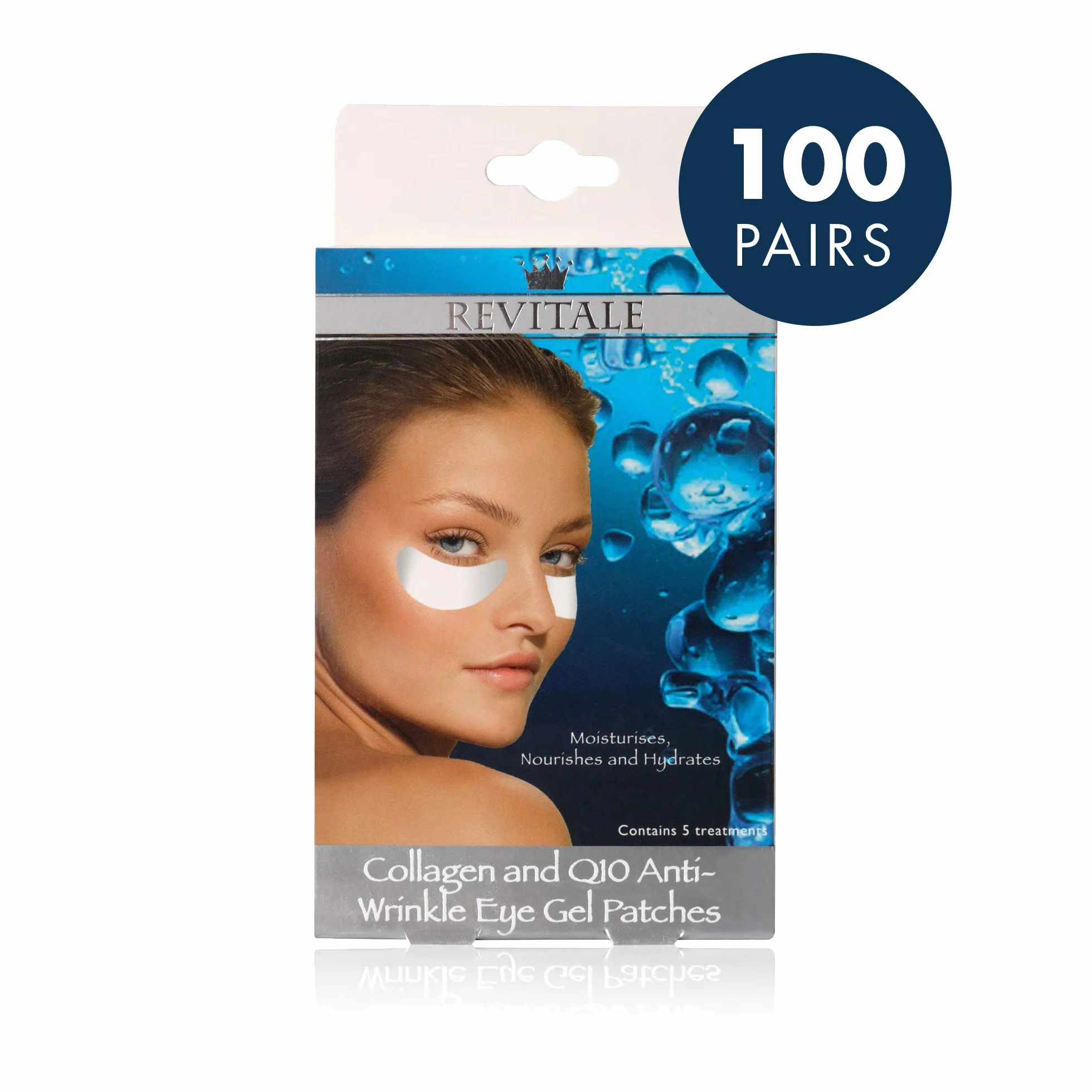 100 Pairs of Eye Gel Patches Of Revitale Collagen & Q10 Anti-Wrinkle Eye Patches by Revitale