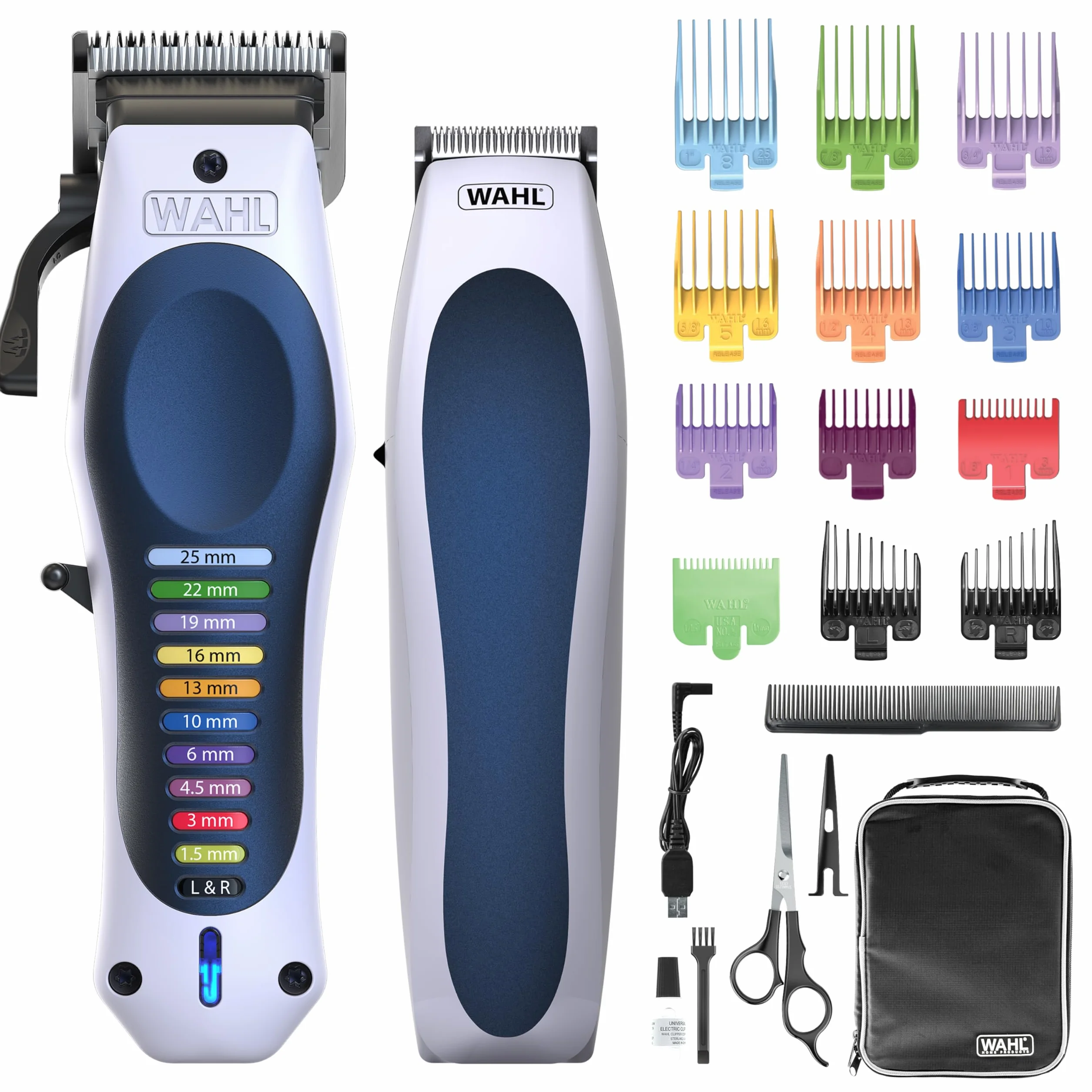 WAHL Color Pro Lithium Combi Kit, Kit de coupe complet, Tondeuse barbe, Ciseaux & peigne