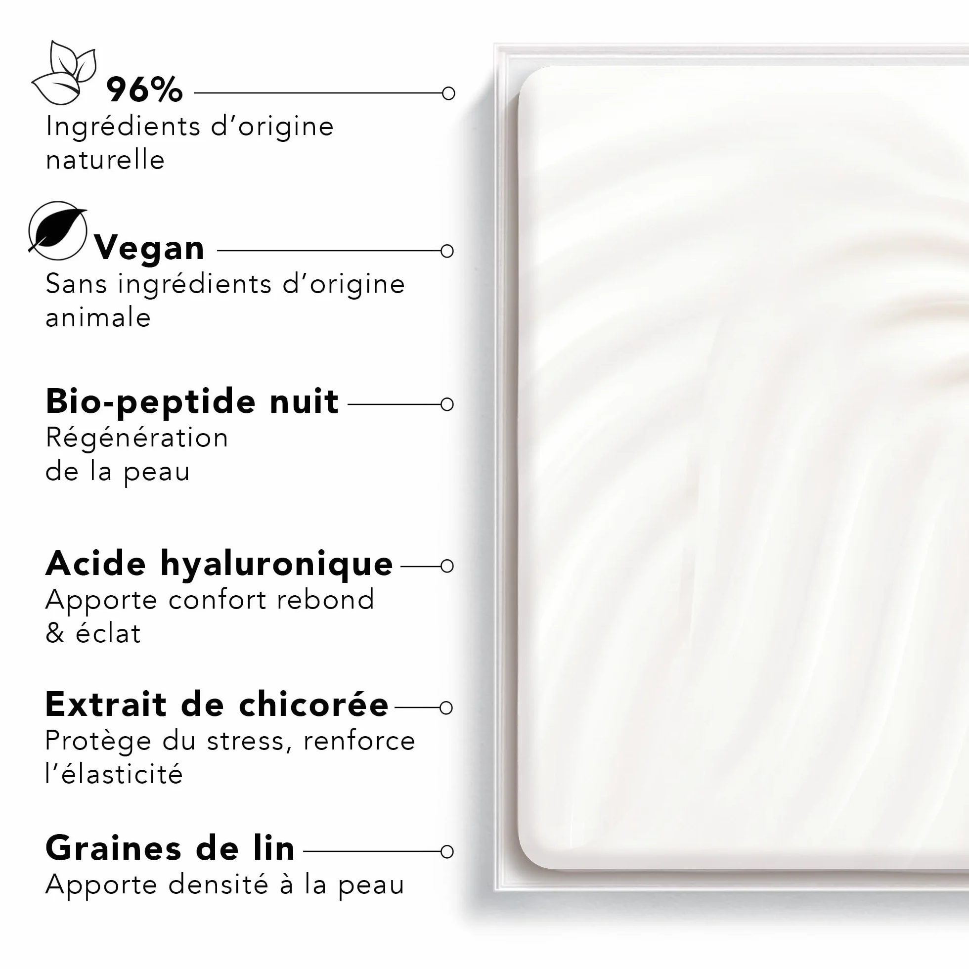 Liérac - Arkéskin - Crème de Nuit Ménopause - Crème Visage Femme Corrigeant les Signes Visibles de la Ménopause - Bio-Peptide et Acide Hyaluronique - Raffermit, Nourrit et Hydrate la Peau