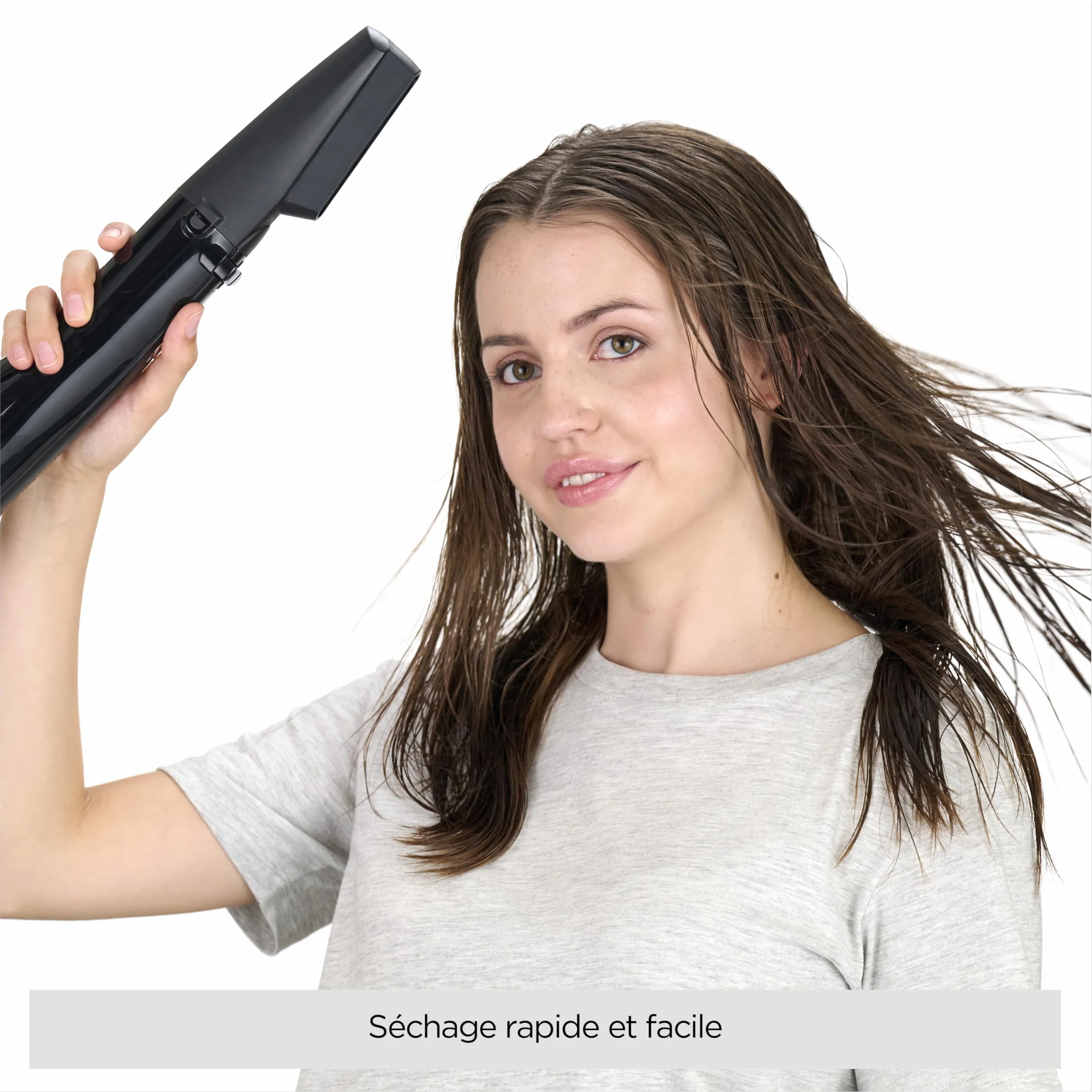 BaByliss AS200E Brosse soufflante rotative ionique sèche lisse style 4 accessoires Noir