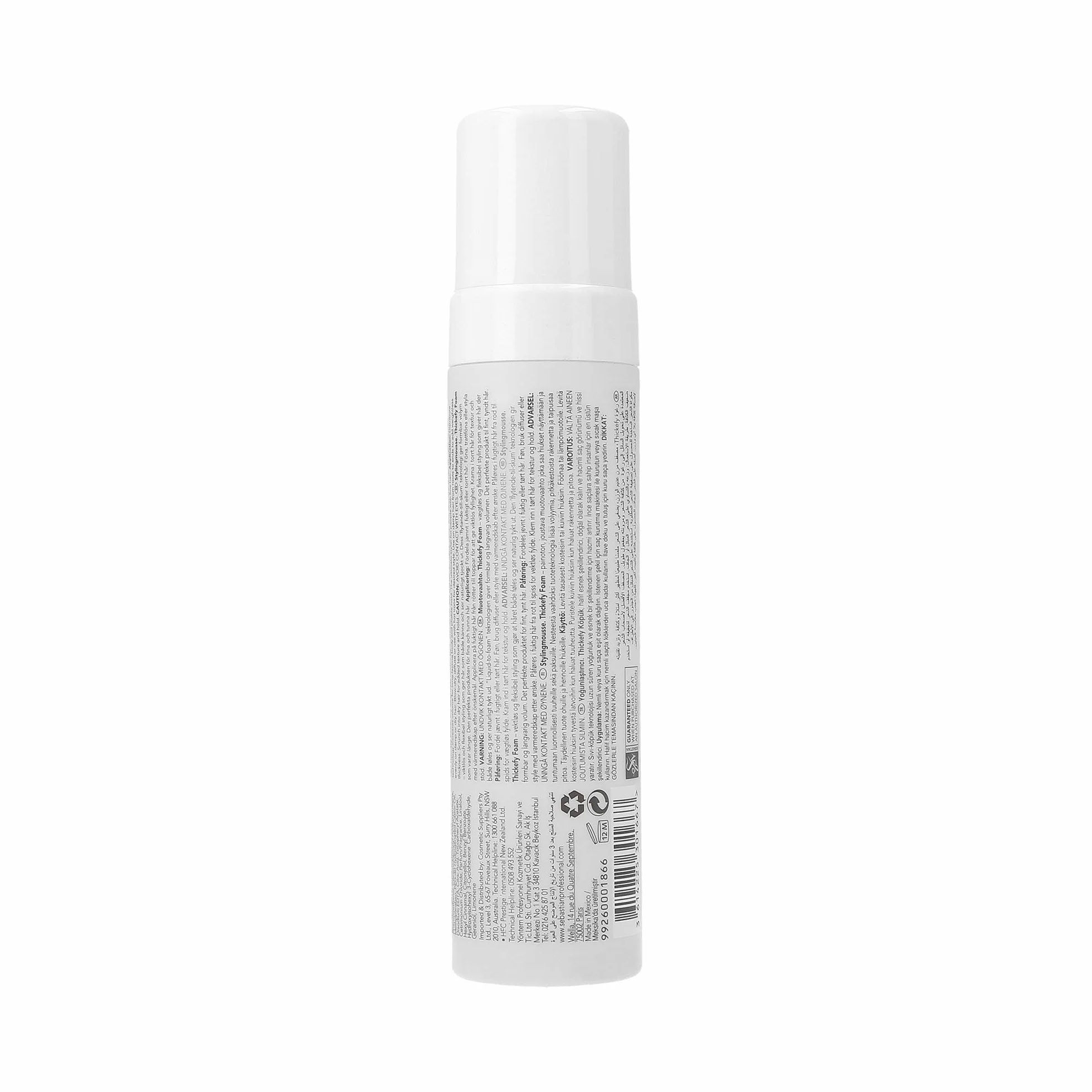 Sebastian Thickefy Foam 190 ml pour adultes, idéal pour utilisation pratique, format pratique