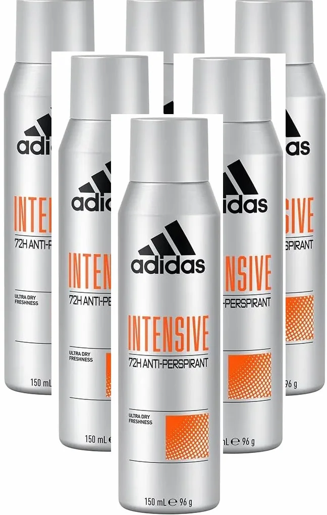 adidas 72H Cool & Dry Lot de 6 vaporisateurs anti-transpirants intensifs 150 ml