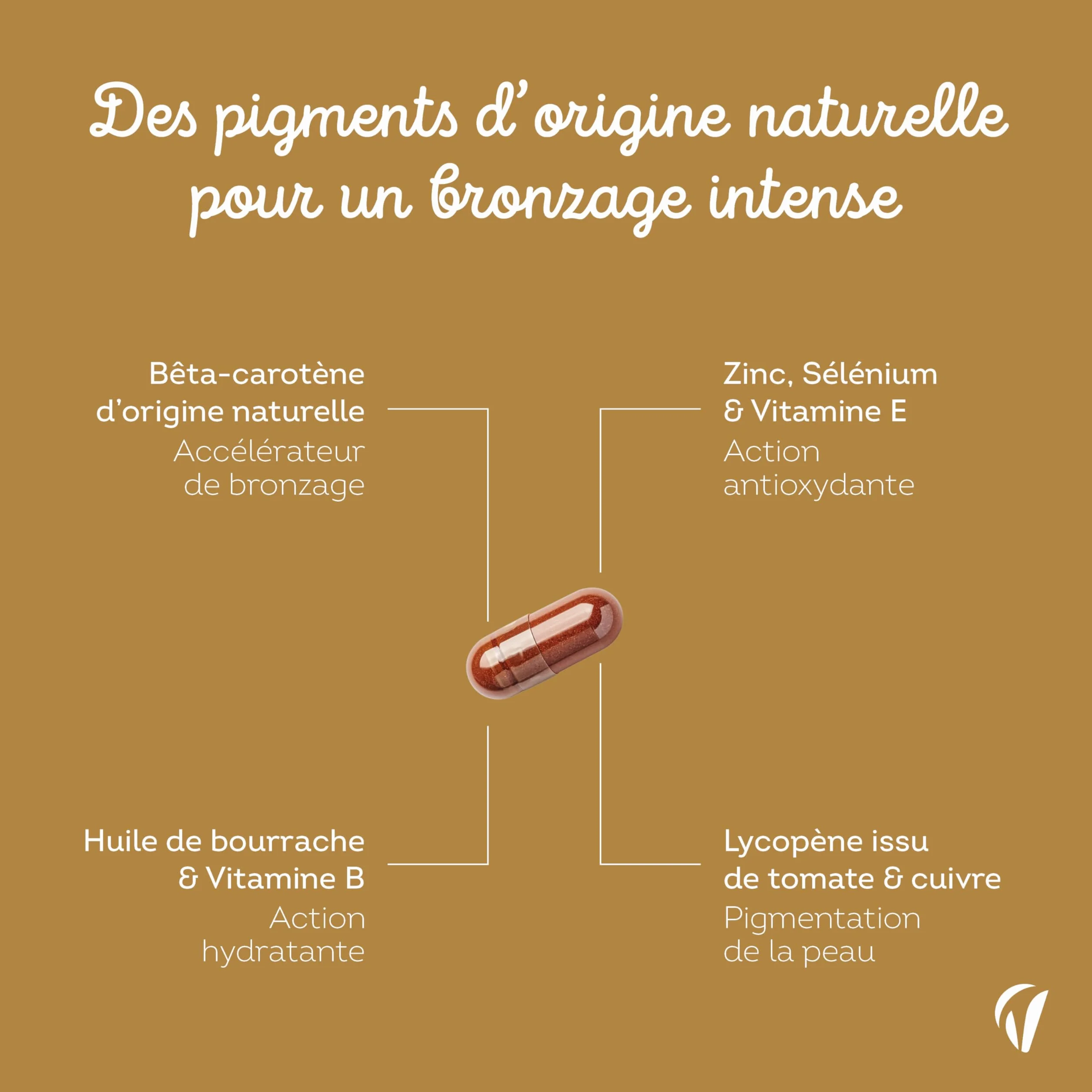 Vitavea Préparateur Solaire Accélérateur Bronzage 60 gélules Bêta-Carotène Lycopène Cuivre Huile Bourrache