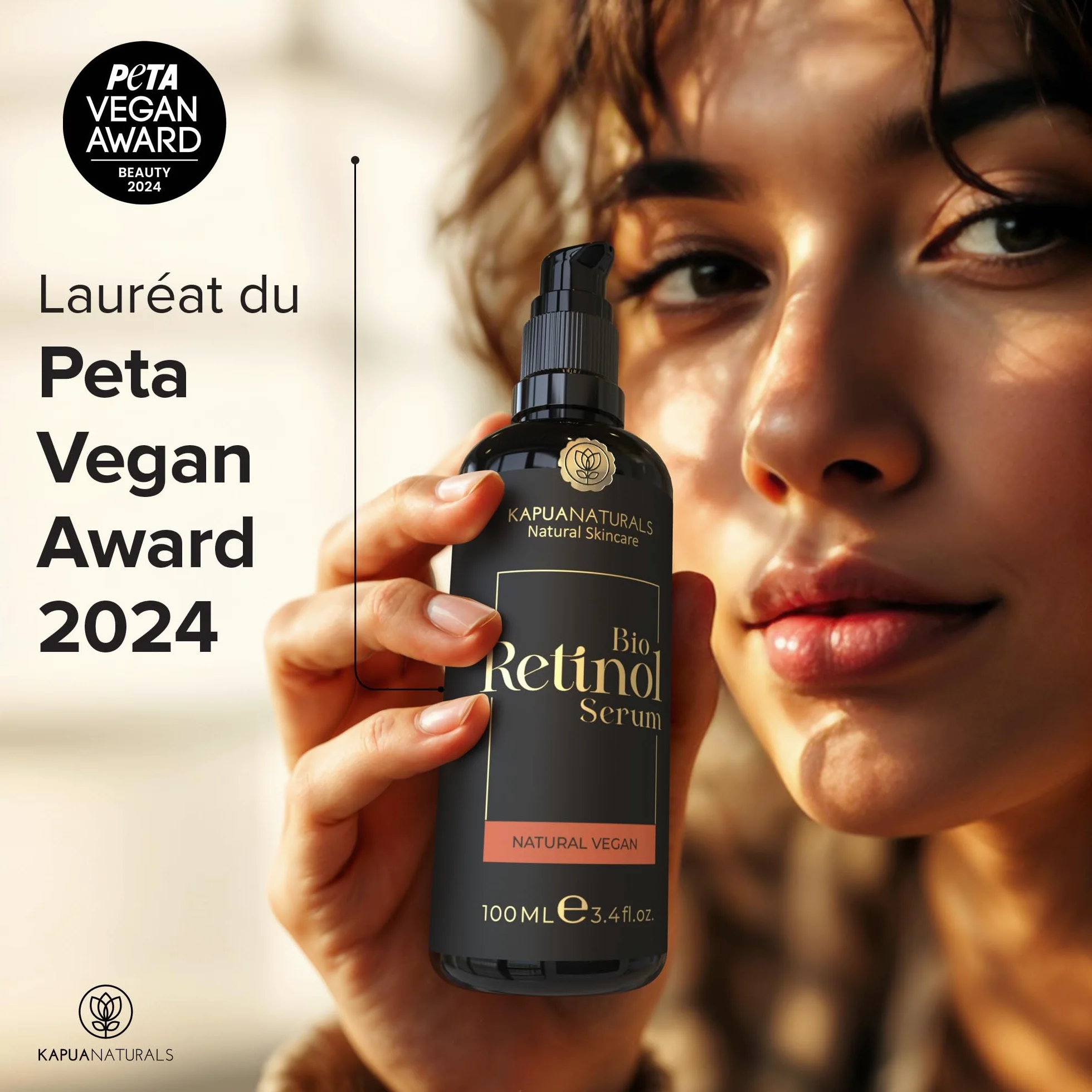 Retinol Serum Visage BIO 100 ml Anti Rides Acide Hyaluronique Vitamine C