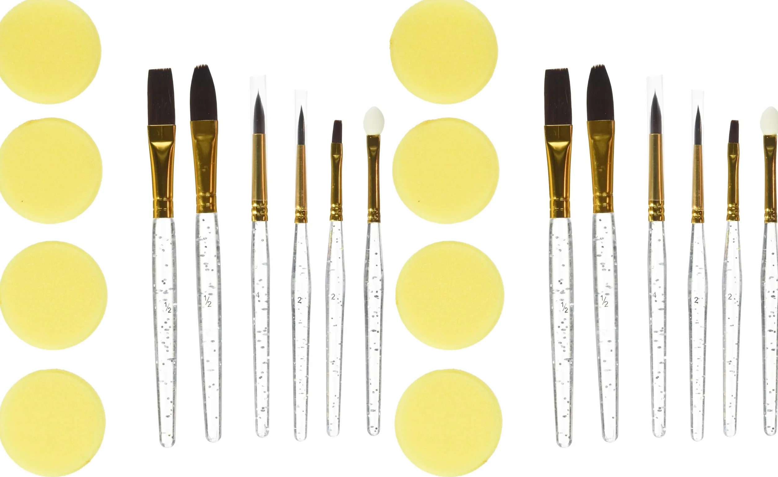 GRIM'TOUT Trousse Maquillage Enfant 5 Pinceaux 4 Éponges Maquillage Artistique Déguisement Grimage