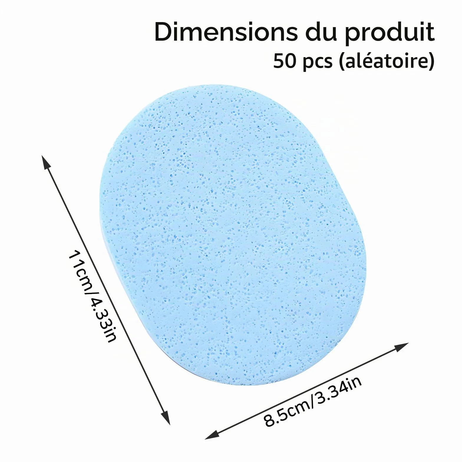 50 Pcs Éponge Visage Nettoyant, Éponge Nettoyante Naturelle, Eponge Demaquillante Visage Lavable, Outils pour le Nettoyage Quotidien du Visage (Couleur Aléatoire)