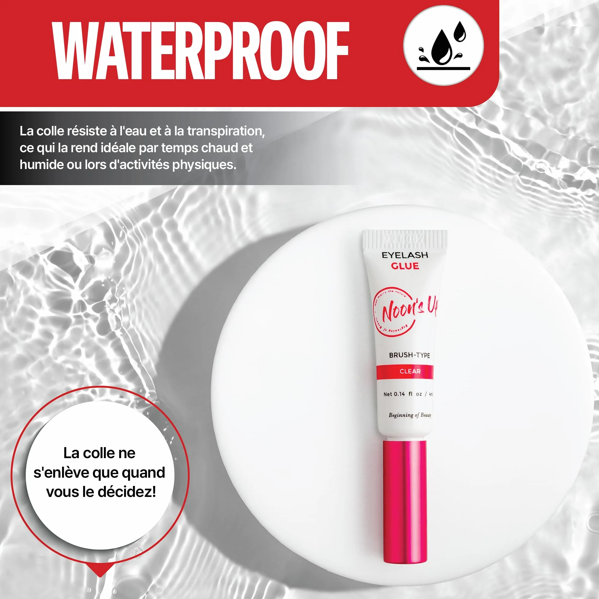 NOON'S UP Colle à Faux Cils Noire Fixation Extra Forte Waterproof 4 ml