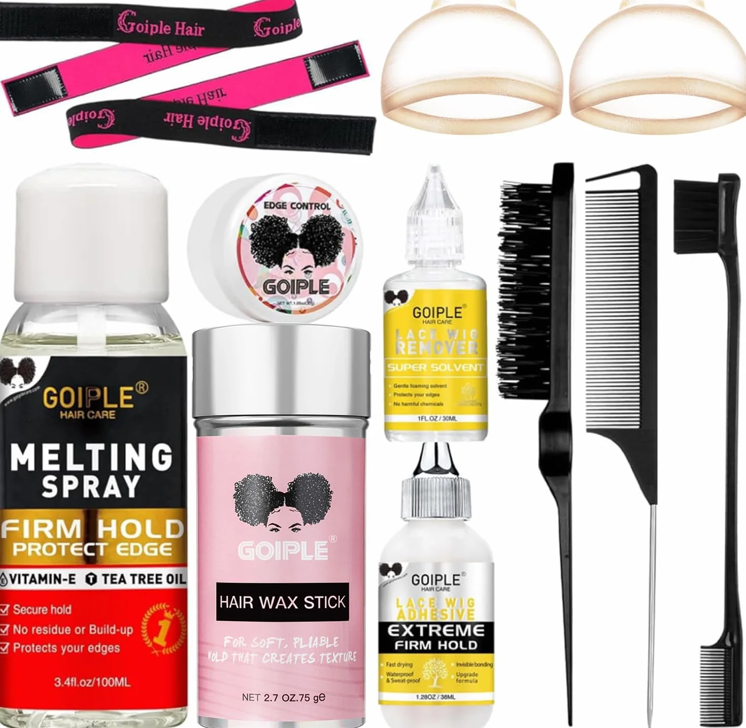Sans Colle Lace Melting Spray For Wigs, 3.4 Fl Oz - Melting Spray Wig Spritz Spray Lace Protège Le Cuir Chevelu, Améliore La Tenue, Formule Naturelle