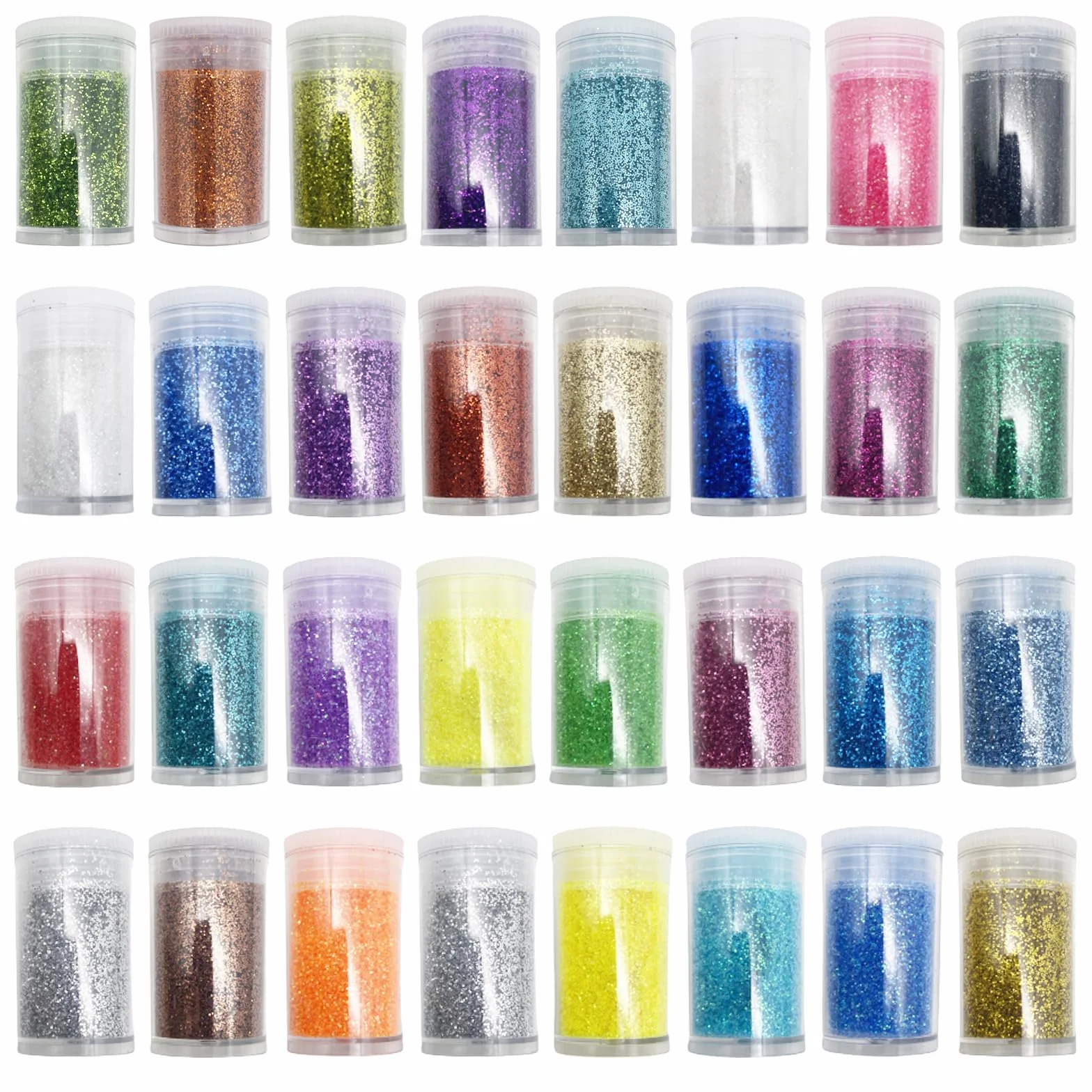 Poudre Brillante 32 Couleurs Paillettes Fines Cosmétiques pour Nail Art Décoration