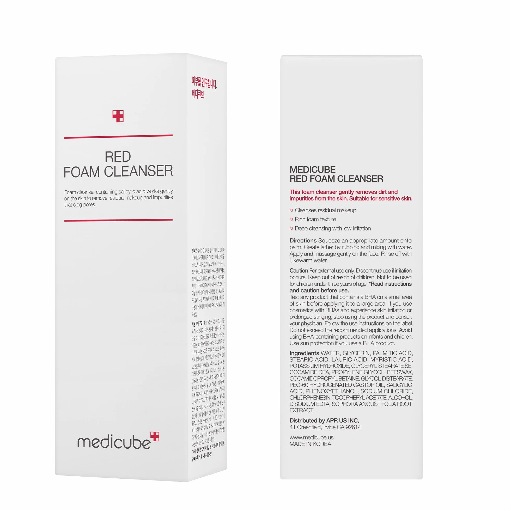 Medicube Red Foam Cleanser 120 ml – Nettoyant profond pour impuretés et sébum – Soin coréen
