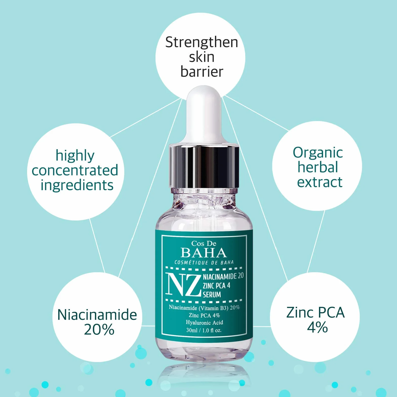 Cos De BAHA Sérum À La Niacinamide 20% + Zinc Pca 4% 1 Fl Oz