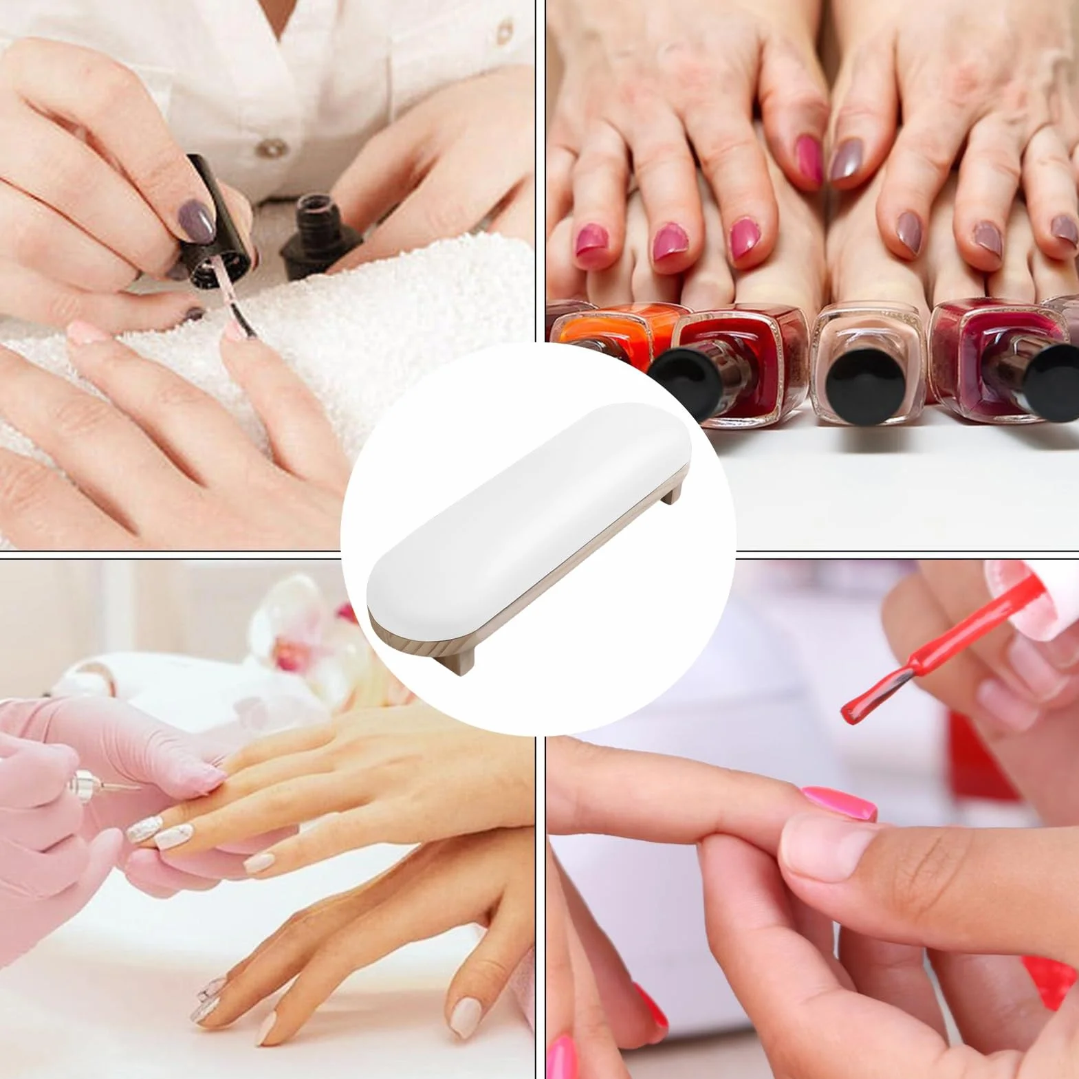 Repose-bras pour ongles | Support antidérapant, imperméable, stable avec revêtement PU - Repose-main manucure | Pour salon, pratique à domicile, débutants