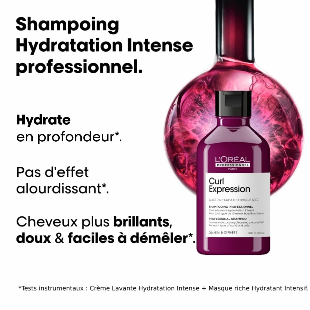 L'OREAL PROFESSIONNEL Crème Lavante Hydratation Intense Curl Expression Shampoing Cheveux Bouclés 300 ml