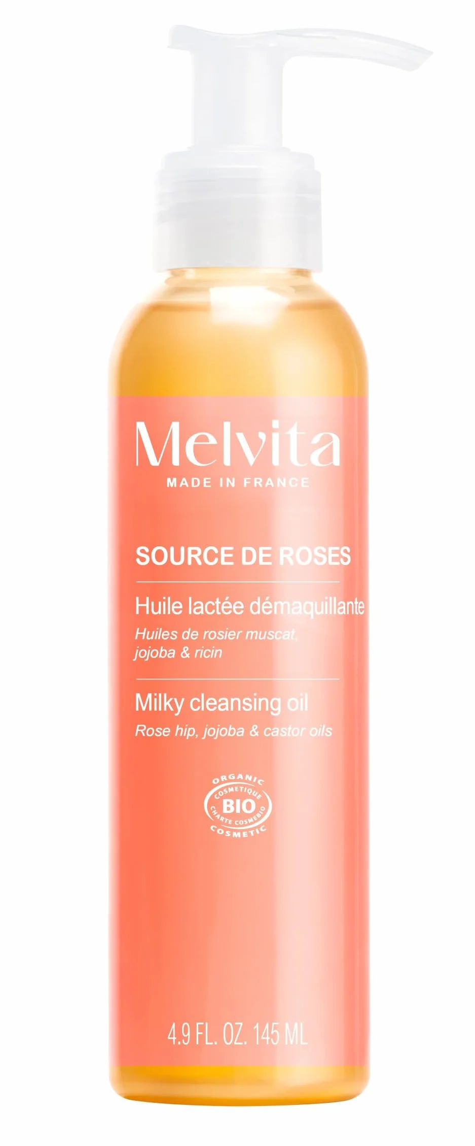 Melvita Huile Démaquillante Source de Roses 145 ml