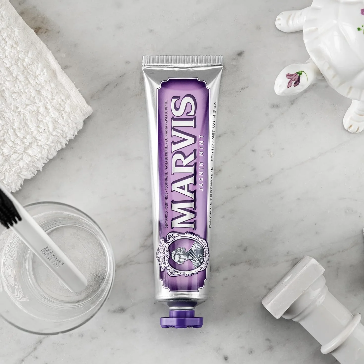 Marvis Dentifrice Menthe-Jasmin 85ml, Aide à éliminer la plaque dentaire et promouvoir des gencives saines
