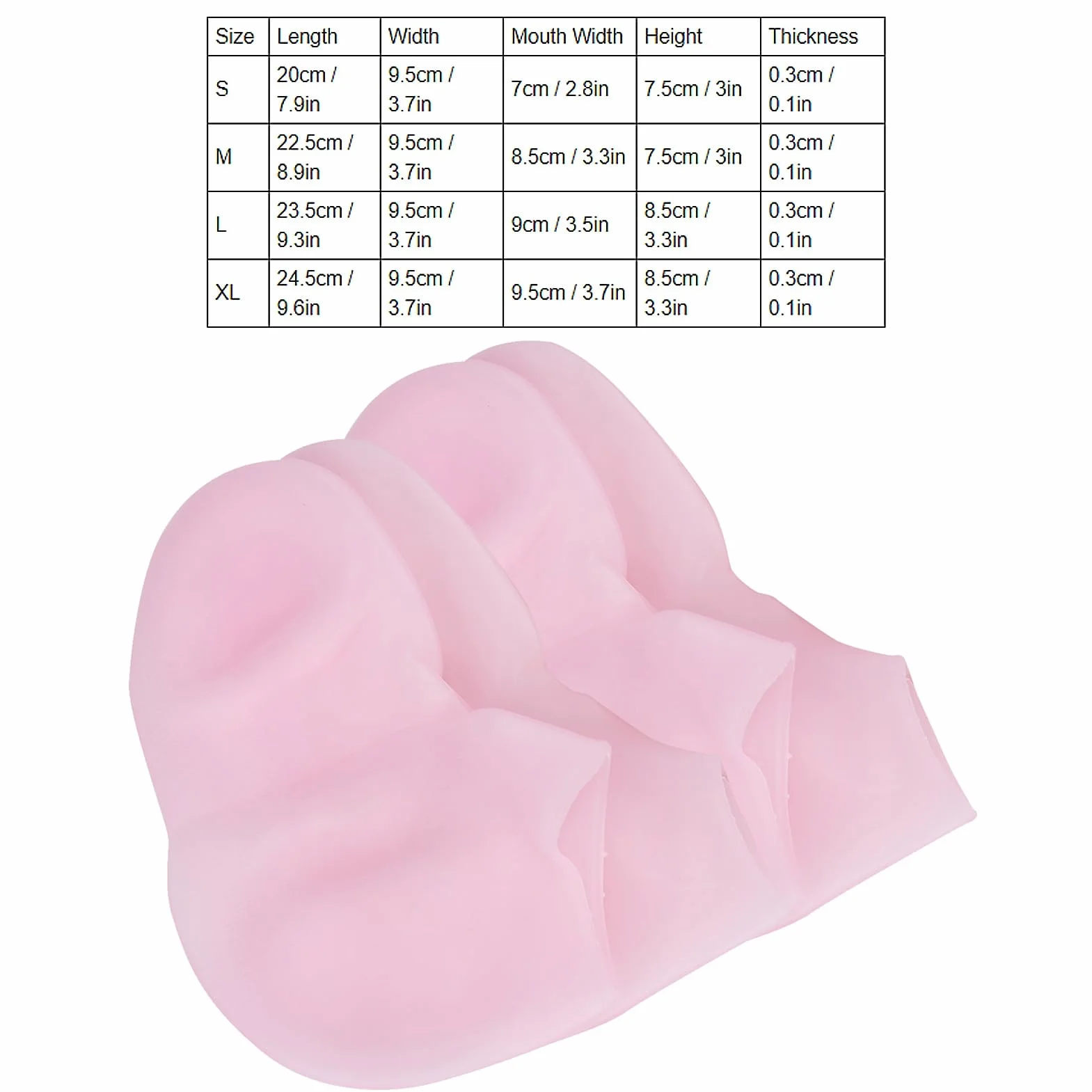 Chaussettes en Gel Hydratant Silicone pour Spa L 39-41