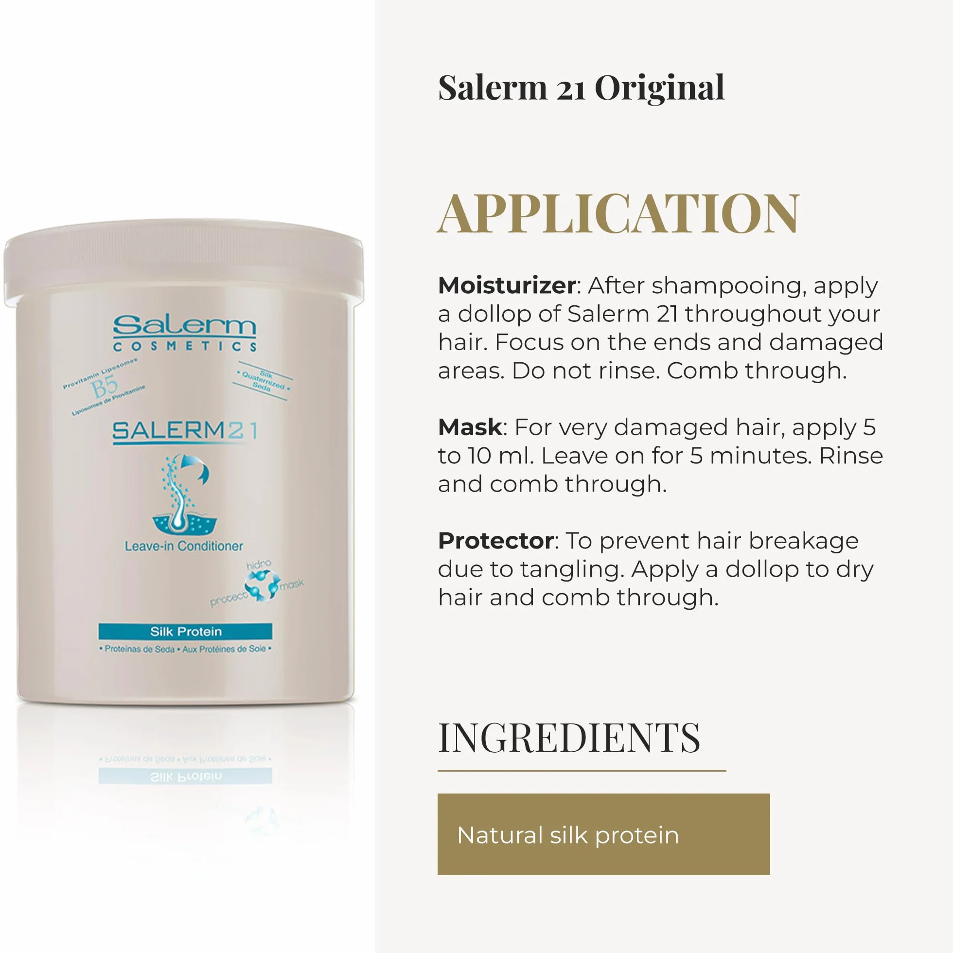 Après-shampooing non clarifiant Salerm (1000 ml)