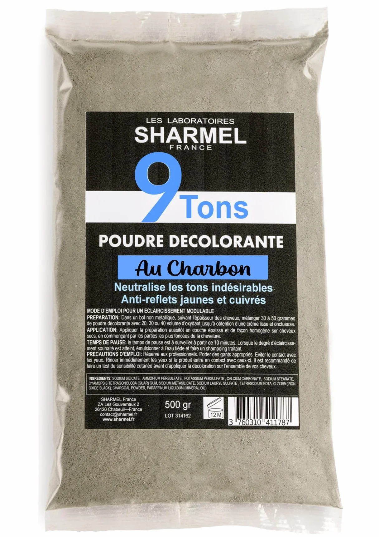 POUDRE DECOLORANTE 9 TONS AU CHARBON VEGETAL DE BAMBOU