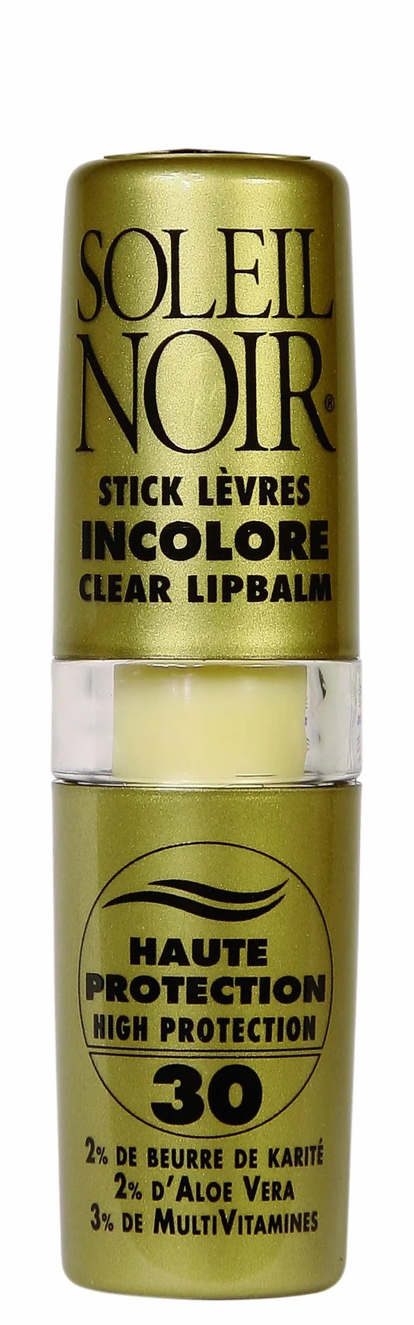 Soleil Noir Stick Levres Incolore Indice 30 Protection Solaire
