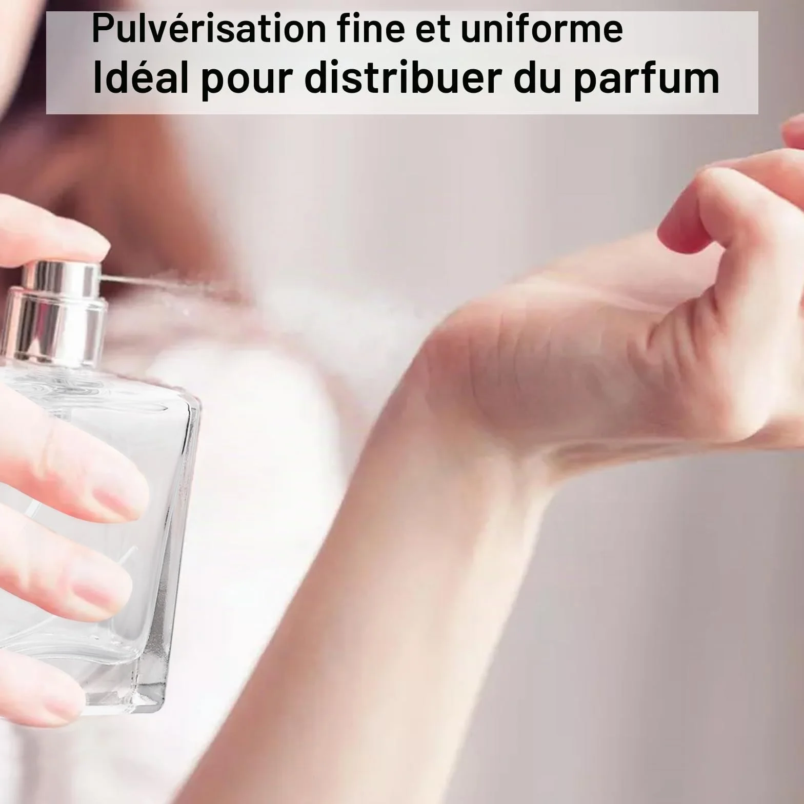 Lot de 8 Vaporisateur Parfum de 30 ml, Flacon Vaporisateur Verre pour les déplacements, flacons de parfum transparents rechargeables pour huile essentielle, argent