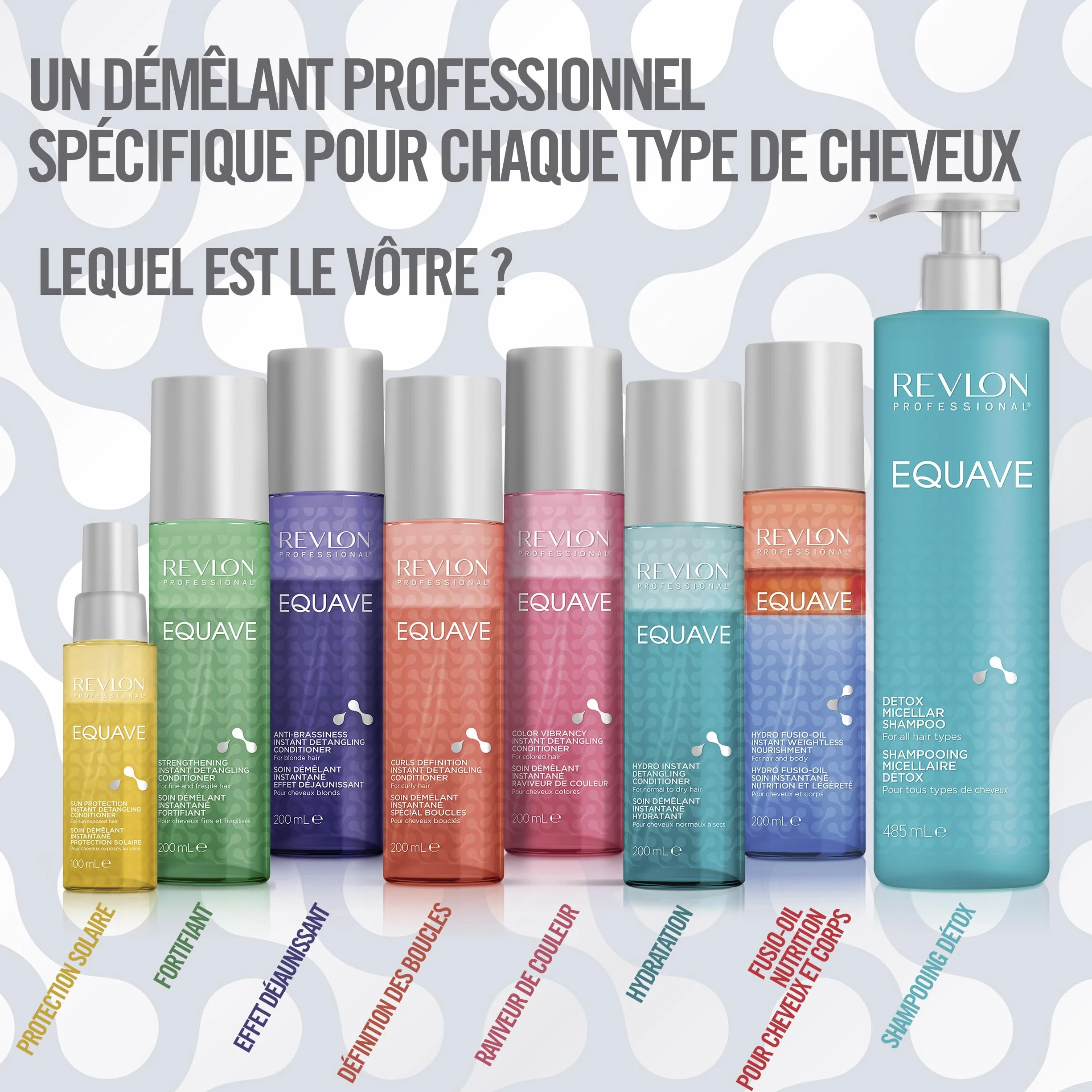 REVLON PROFESSIONAL Equave Soin Démêlant Instantané sans Rinçage 2 Phases Hydronutritif Cheveux Secs 200 ml