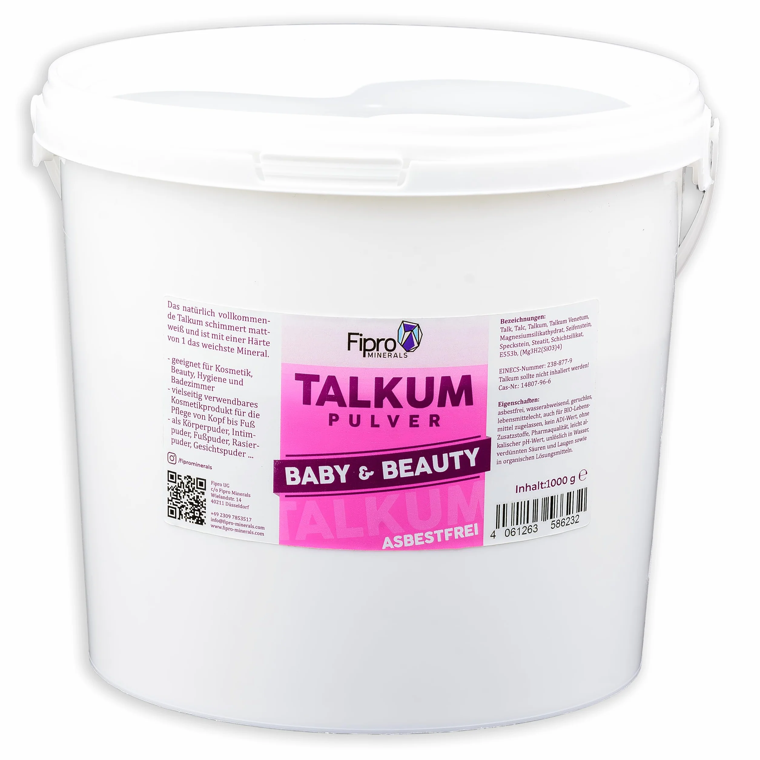 Poudre de talc cosmétique fine 1 kg sans amiante