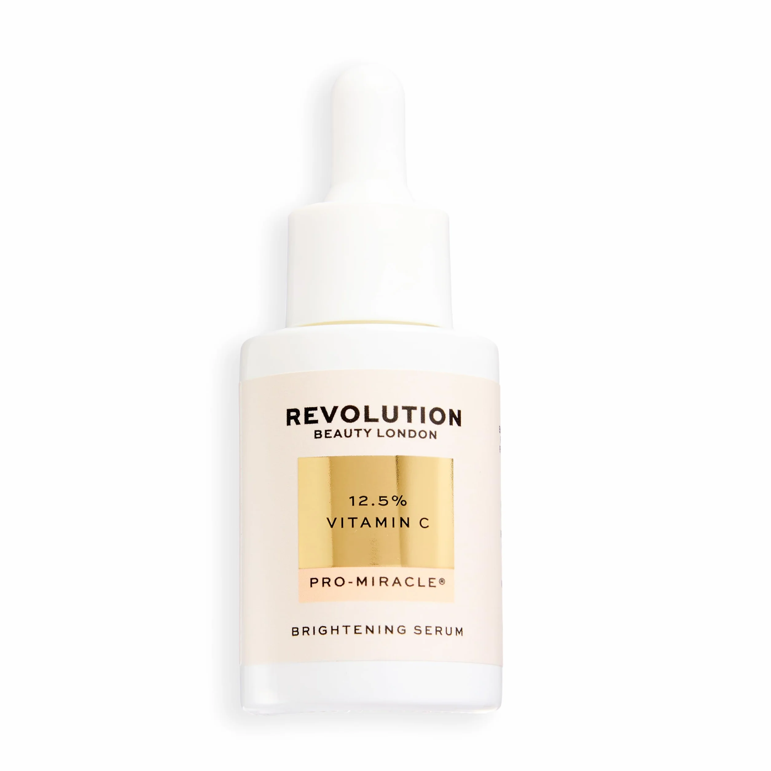 Revolution Pro Miracle 12.5% Vit C Serum 30ml, sérum éclat, lisse et affine le grain de peau, réduit les taches pigmentaires