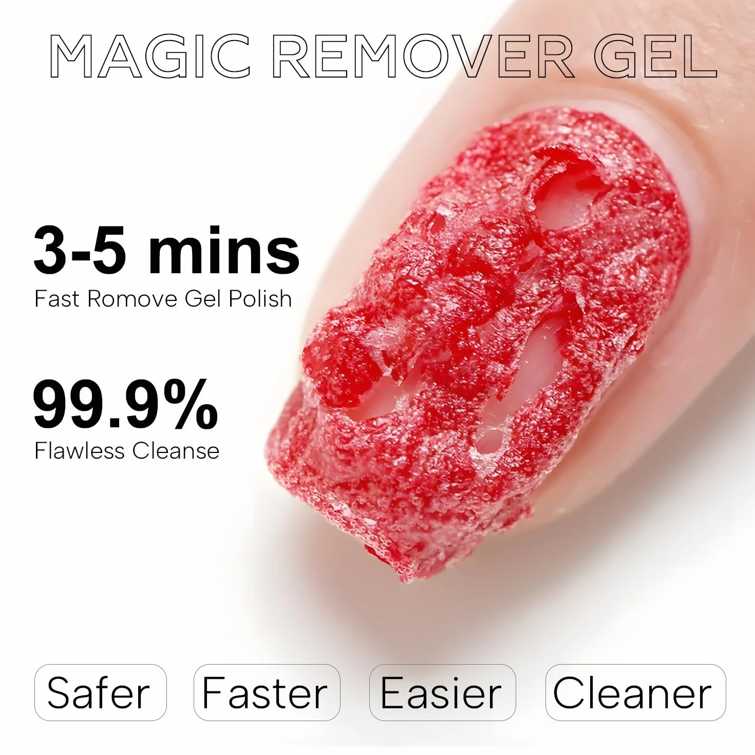 Vishine Dissolvant pour Vernis Gel Semi Permanent – Retrait Rapide 3-5 Minutes, 16 ml