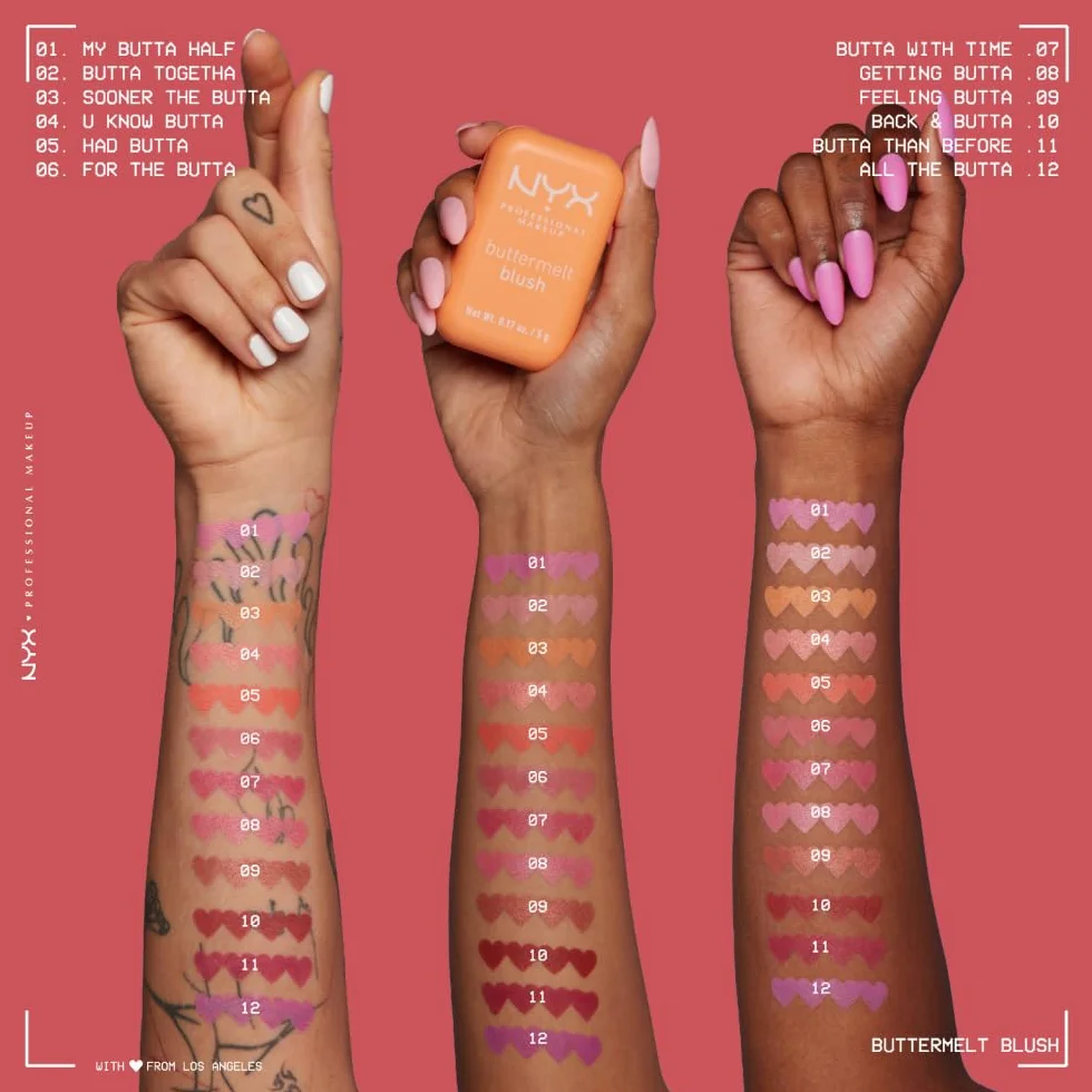 NYX PROFESSIONAL MAKEUP Buttermelt Blush Poudre Beurre Mangue Amande Karité Vegan U Know Butta