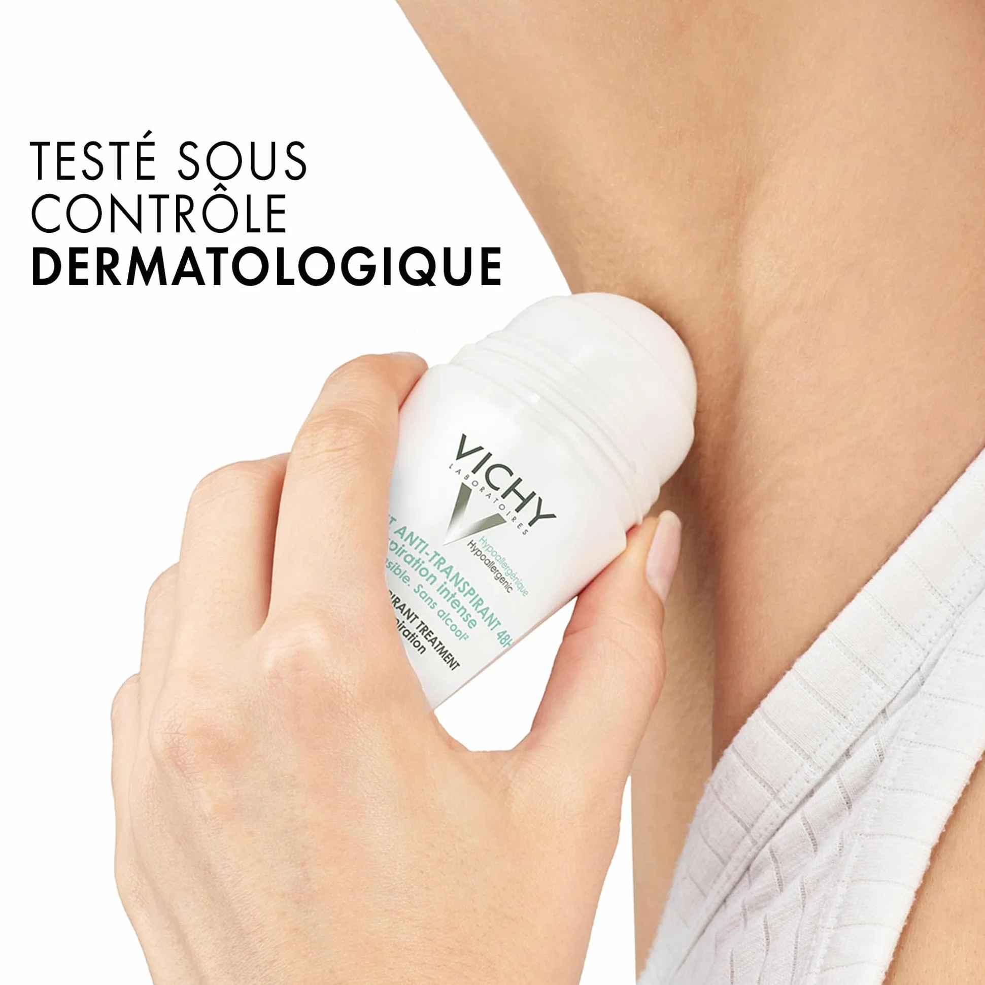 Vichy Traitement Anti-Transpirant Intensif 48H Roll-on 50ml Sans Alcool Hypoallergénique