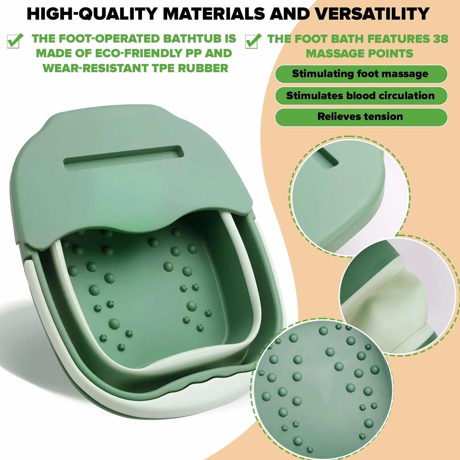 Baignoire pliable 10 en 1 avec fonction massage, limes à pieds en acier inoxydable et râpe pour callosités, bain de pieds pour pédicure professionnelle, bain de pieds bouillonnant pour soulager