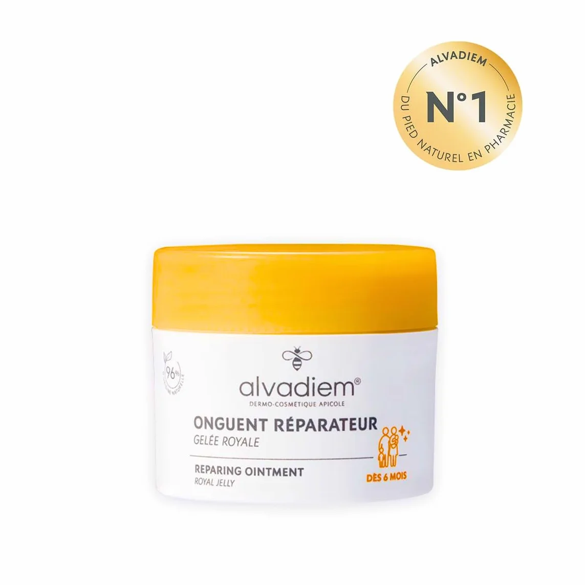 Alvadiem Onguent Réparateur Gelée Royale Baume Crevasses Mains Pieds 50 ml
