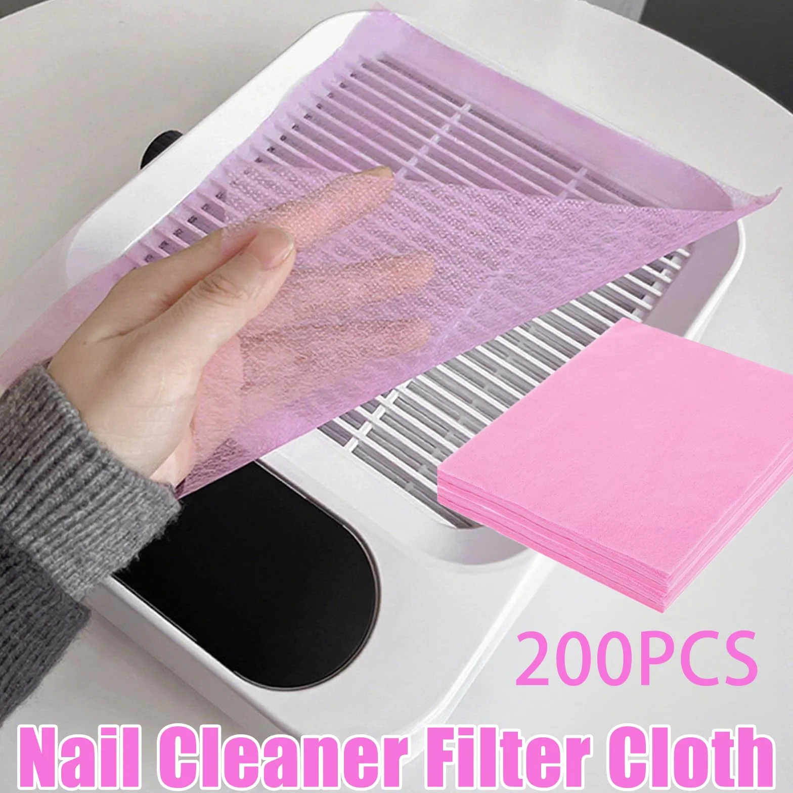 Feuille de filtre collecte poussière 200 pièces jetable portable pour salon manucure
