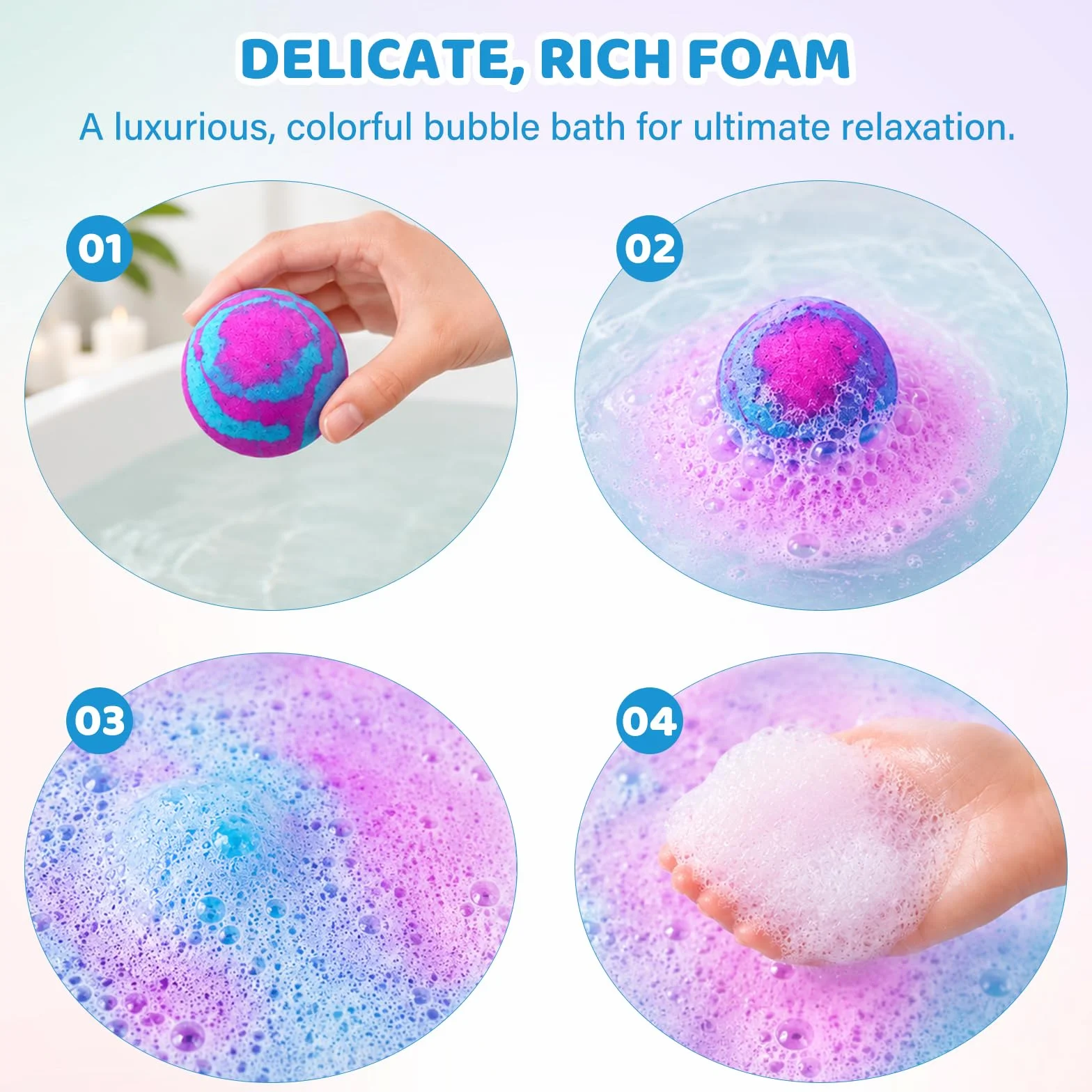 12Pcs Boules De Bain Enfant avec Surprise, Bombe de Bain Enfant, Boules De Bain Naturelles, Bath Bomb Gift, Cadeau Ludique pour Enfants Anniversaire Noël