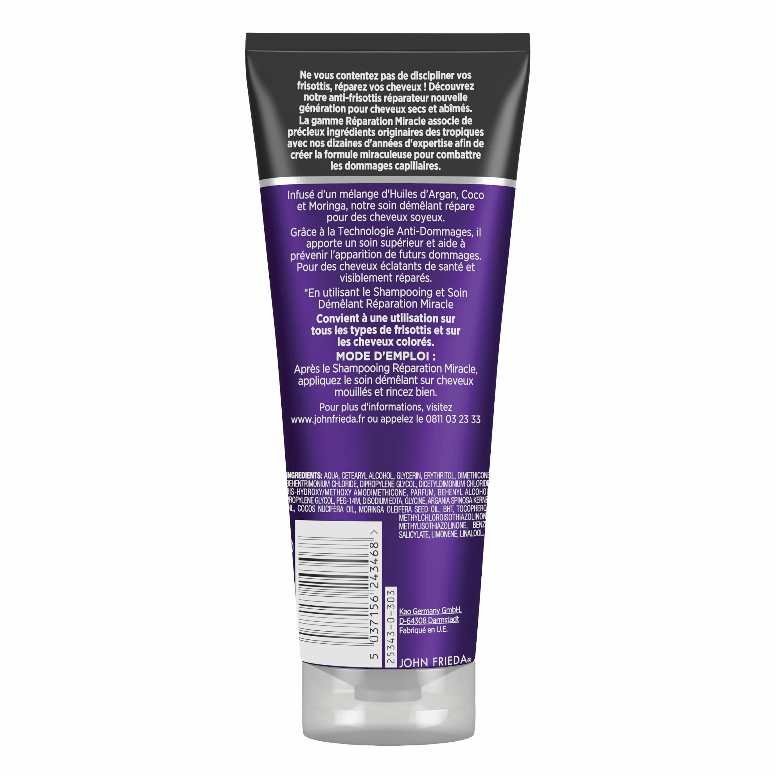 JOHN FRIEDA Frizz Ease Soin Démêlant Réparation Miracle 250ml