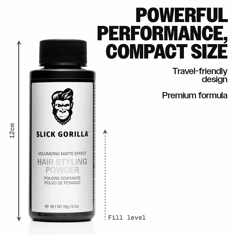 Slick Gorilla Hair Styling Powder 20g Poudre De Coiffage Finition Mate