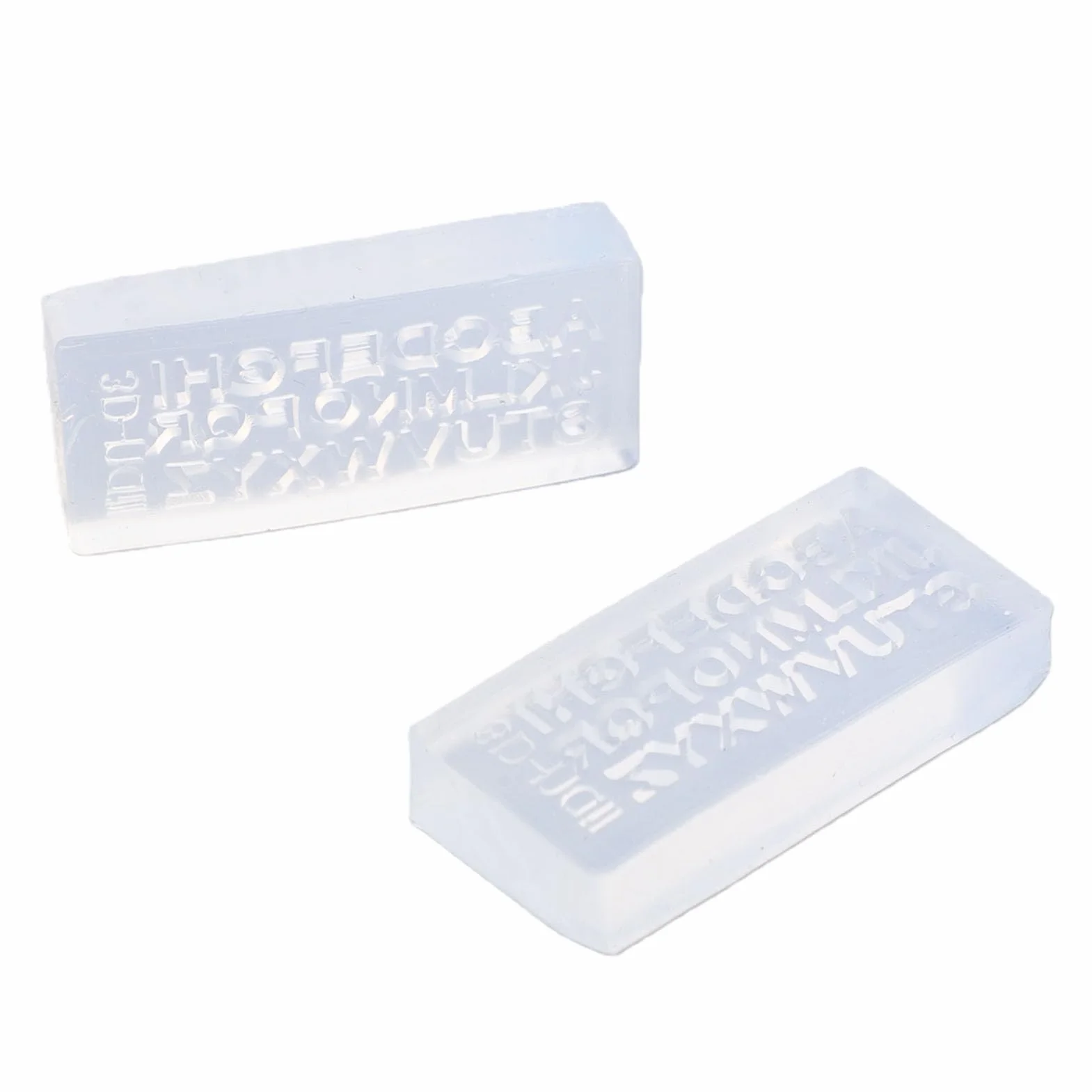 Sonew Moule en Silicone 3D pour Nail Art, 26 Lettres Alphabet, Résine Alimentaire Souple