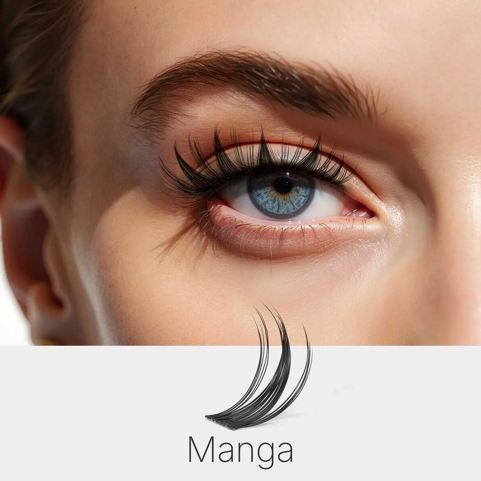 VEYESBEAUTY Faux Cils Kit Extension Cils Individuels Volume Russe Cluster Lashes Mixte DIY Manga Kit 8-18mm