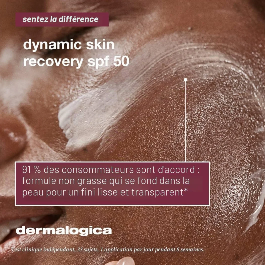 Dermalogica Dynamic Skin Recovery Soin Hydratant SPF50 65ml Lot | Soin hydratant quotidien SPF50 qui hydrate, raffermit et aide à protéger des signes visibles de l'âge.