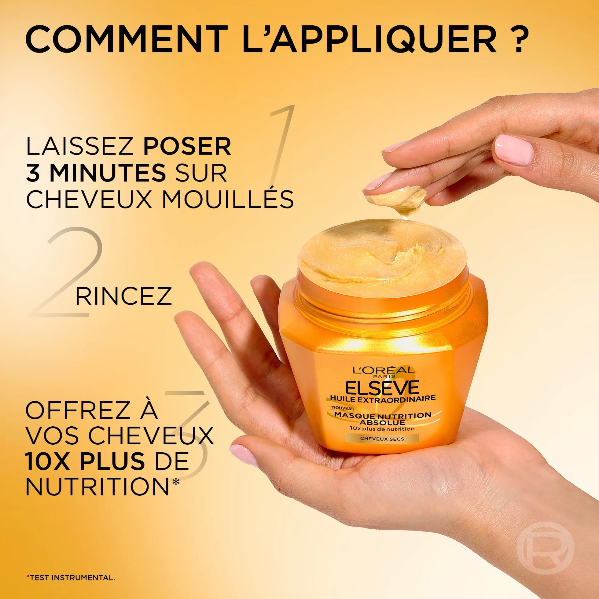 L'Oréal Paris Elseve Huile Extraordinaire Masque Nutrition Absolue 290 ml Soin Cheveux Secs
