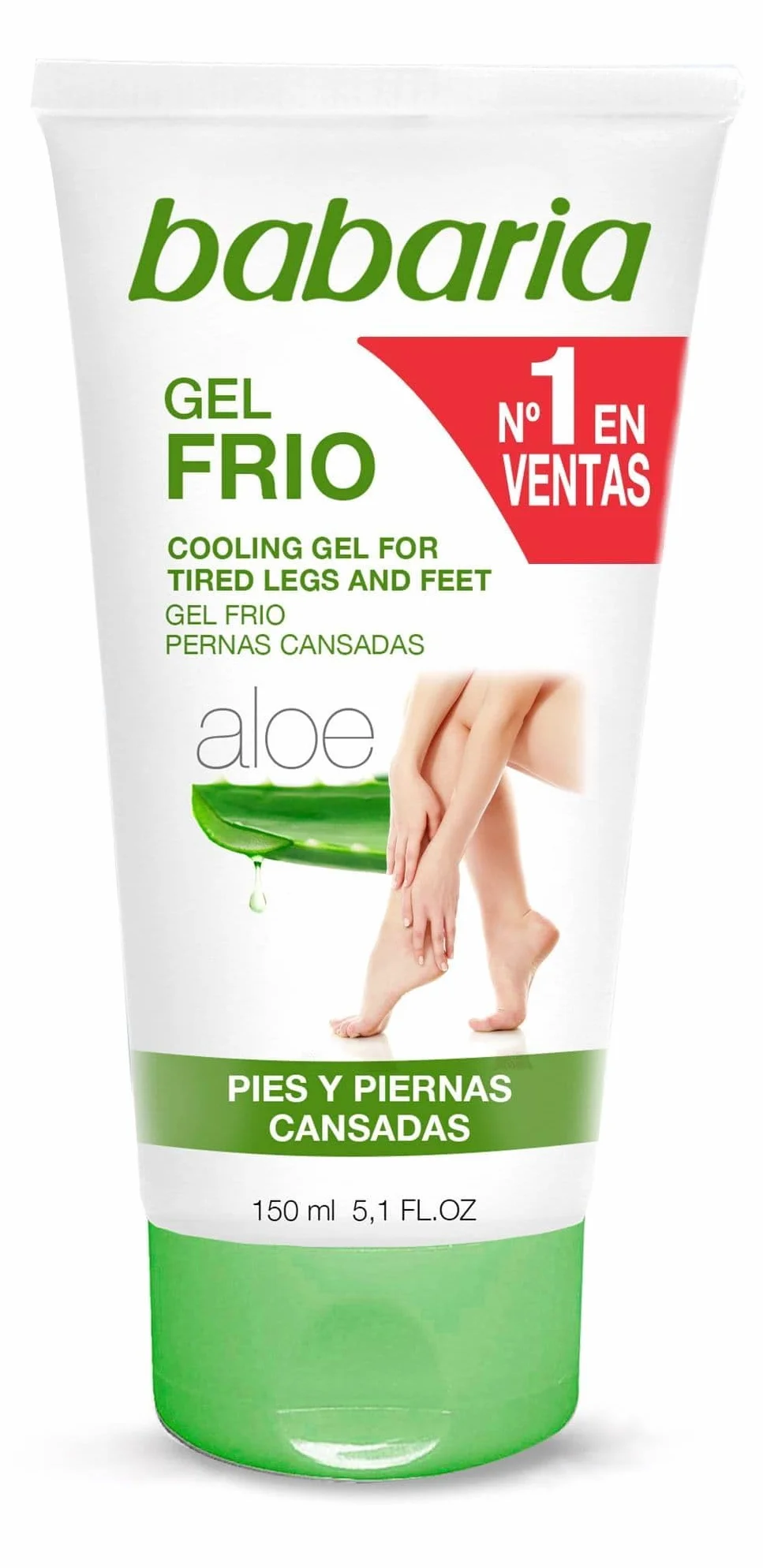 Babaria Gel Froid Jambes Fatiguées 150ml Crème Anti-inflammatoire Hydratant Aloe Vera