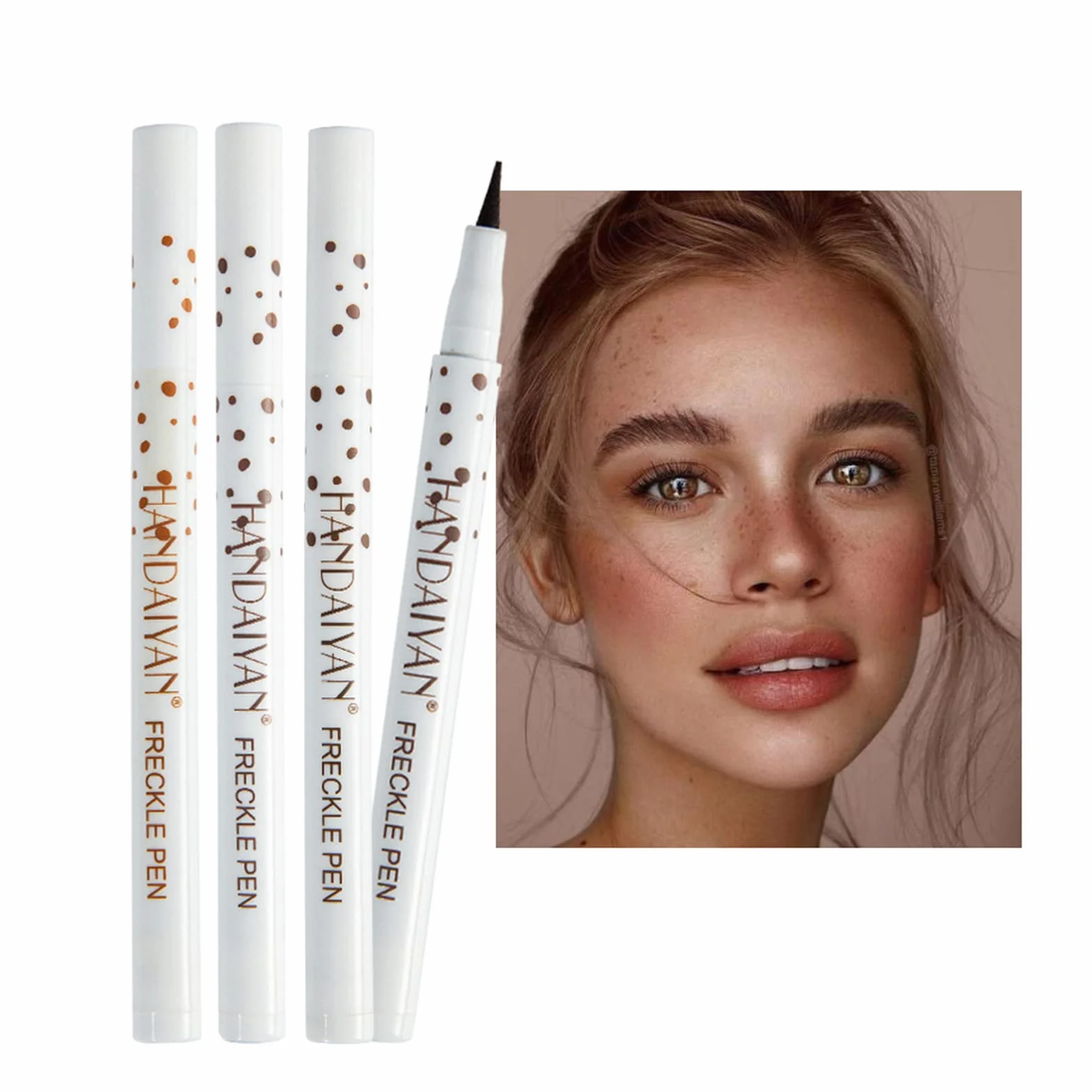 Stylo à taches de rousseur étanche naturel réaliste imperméable outil maquillage (01# marron clair)
