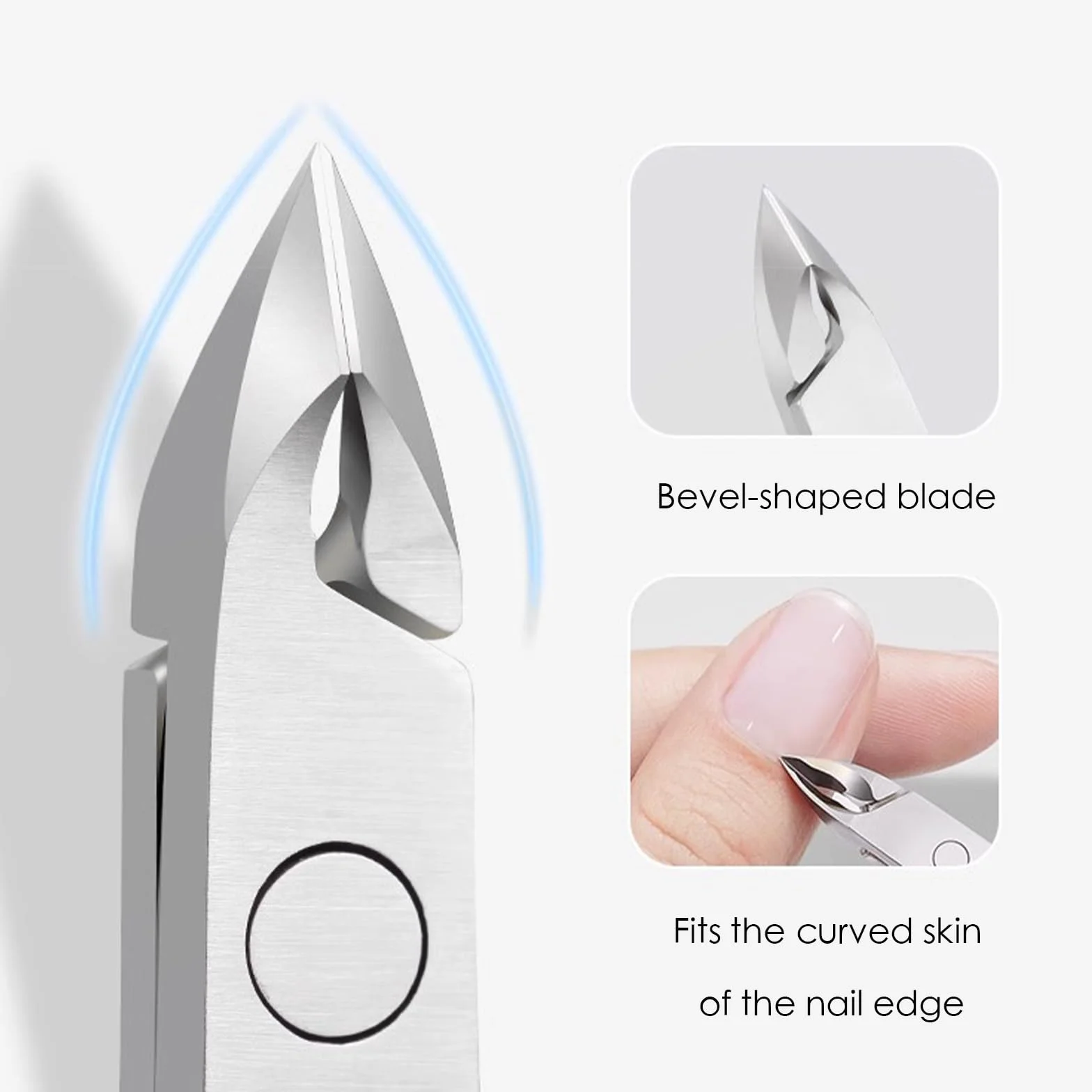 Pinces à Cuticules Acier Inoxydable Professionnel Ciseaux Ongles Dégradé Rose