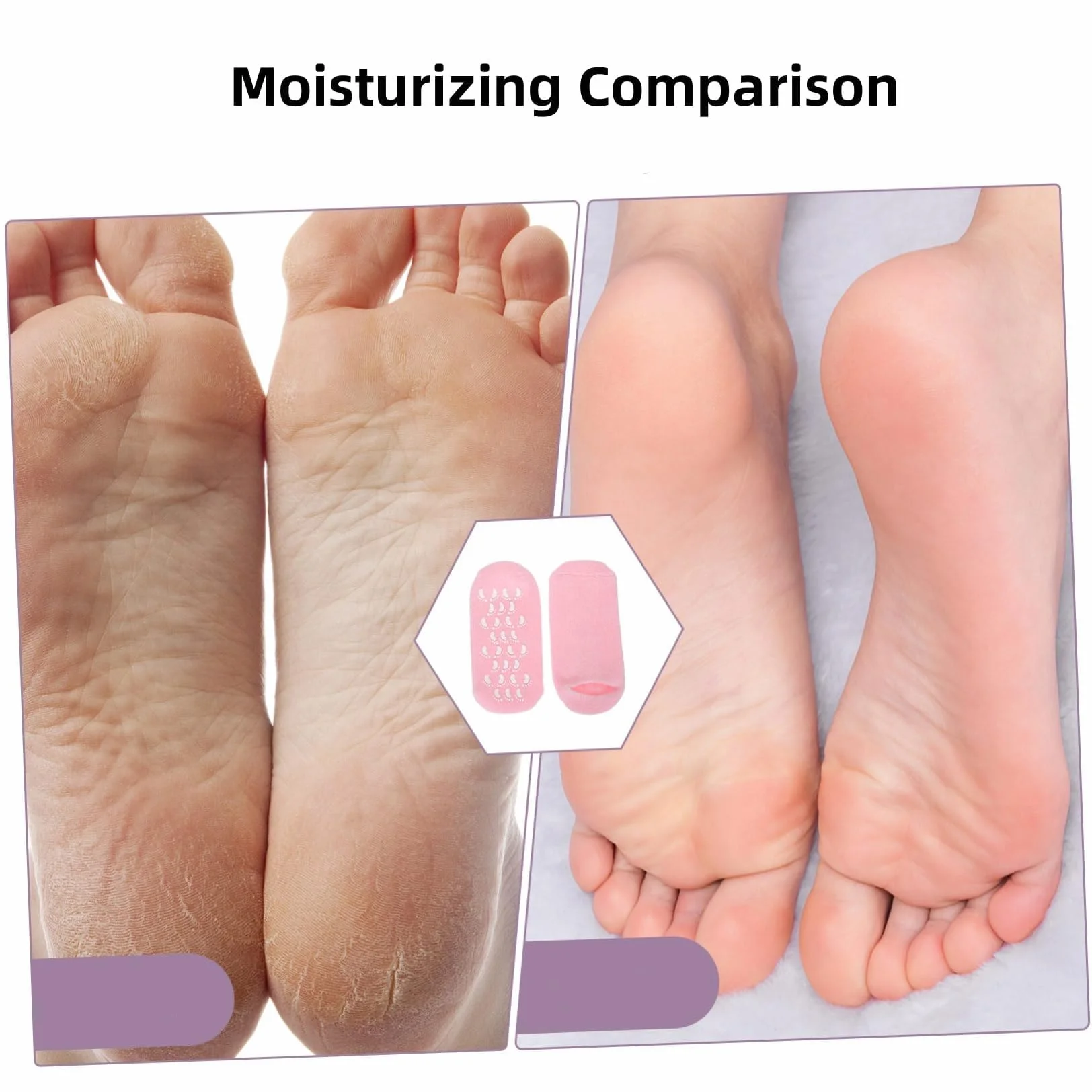 Chaussettes Hydratantes en Gel Réutilisables pour Pieds Secs et Craquelés